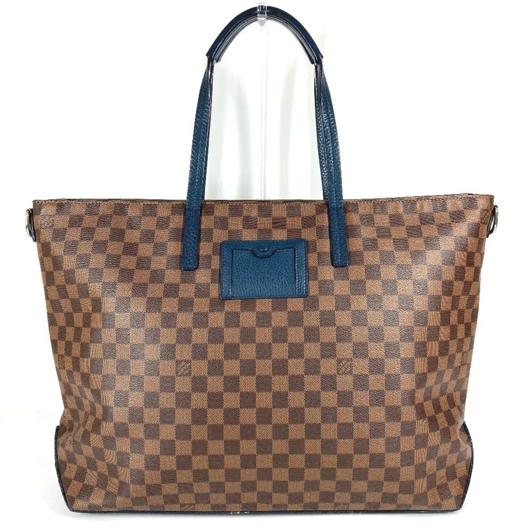 LOUIS VUITTON Damier Cabas Tote Bag, Big Boston Travel Shoulder Canvas, Unisex, Ebene, Brown