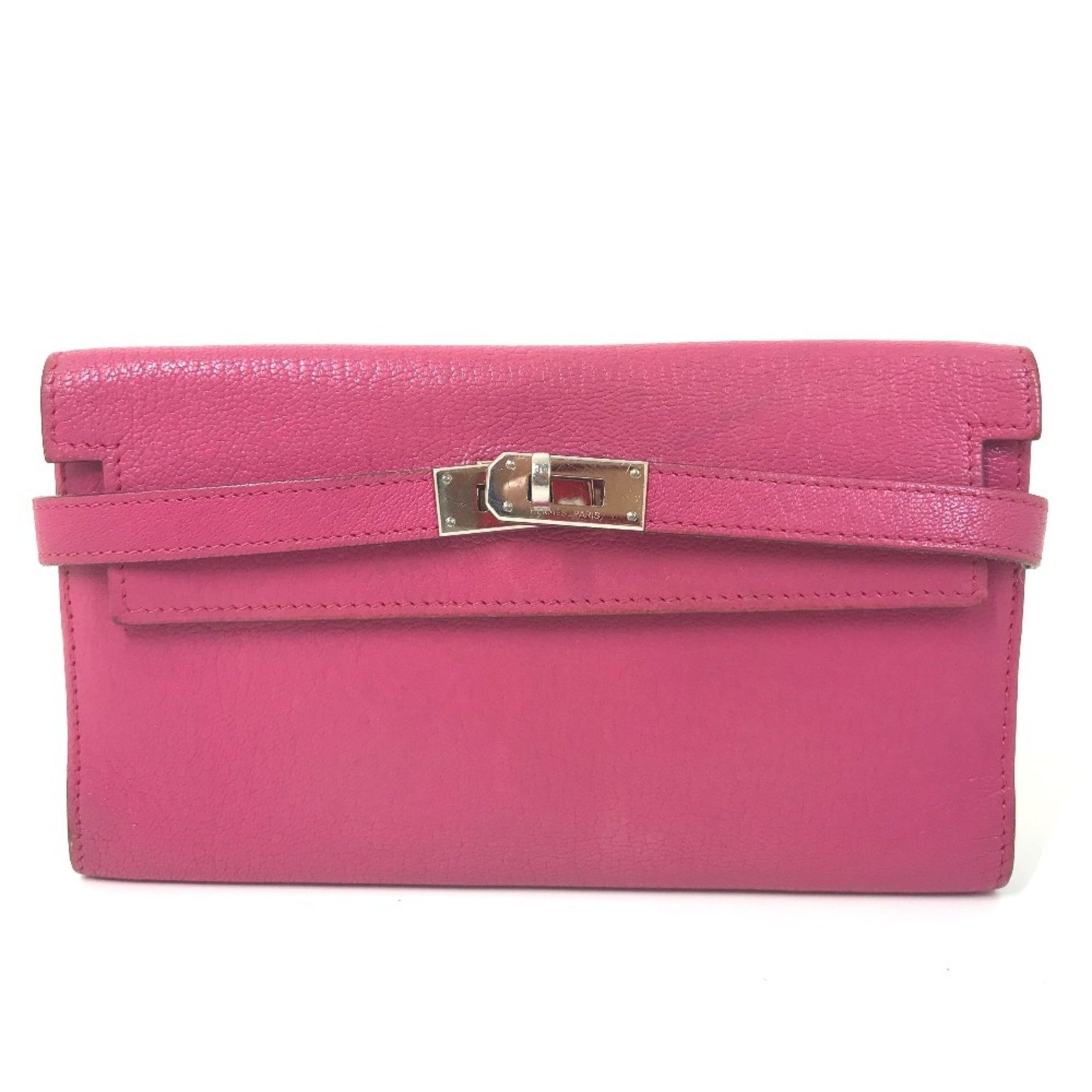 HERMES Kelly Wallet Long Depliant Trifold Chevre
