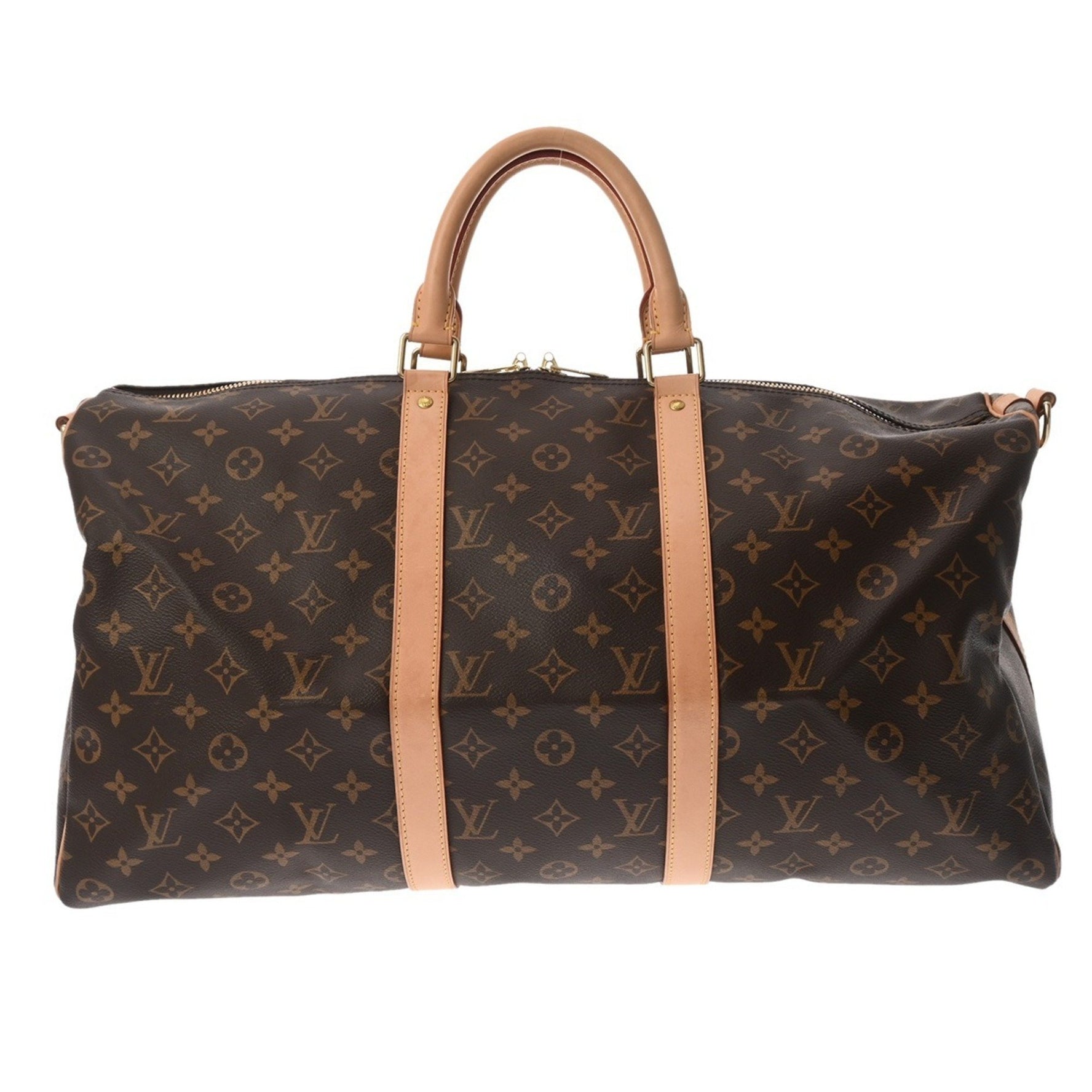 LOUIS VUITTON Monogram Keepall Bandouliere 50, current model, monogram canvas Boston bag