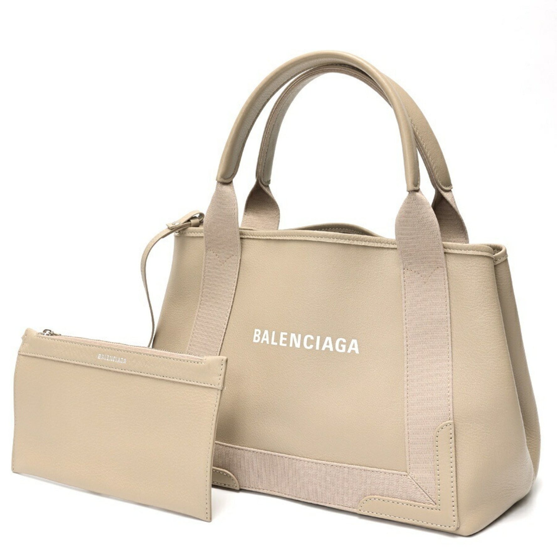 Balenciaga Navy Cabas S Tote Bag Leather