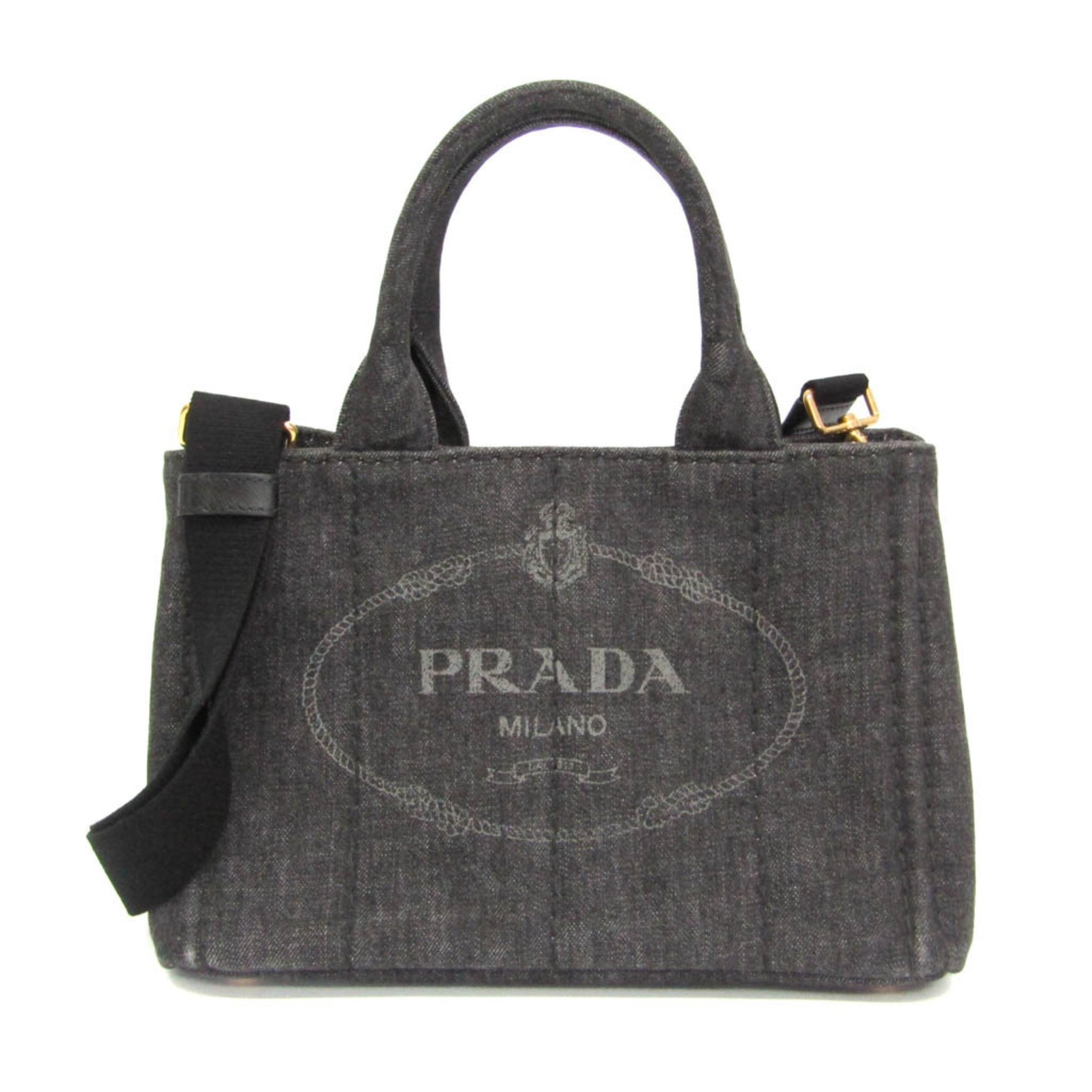 Prada Canapa Canapa Shoulder Bag,Tote Bag Black,Nero