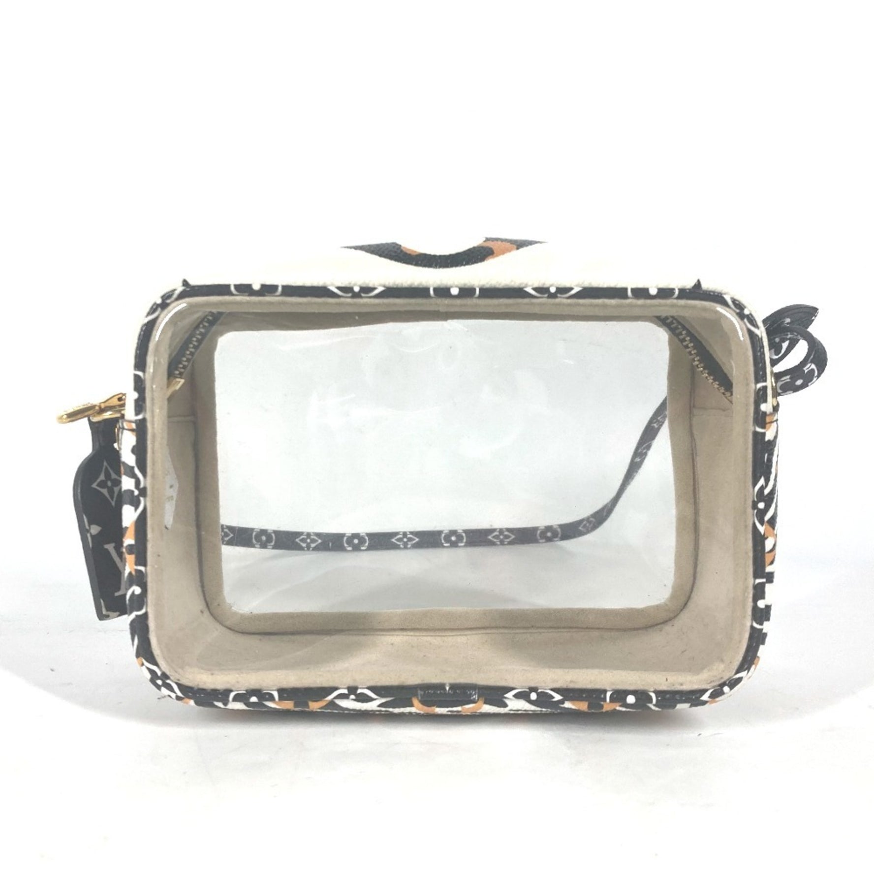 Louis Vuitton Monogram Jungle Beach Pouch Bag Shoulder Leather Black