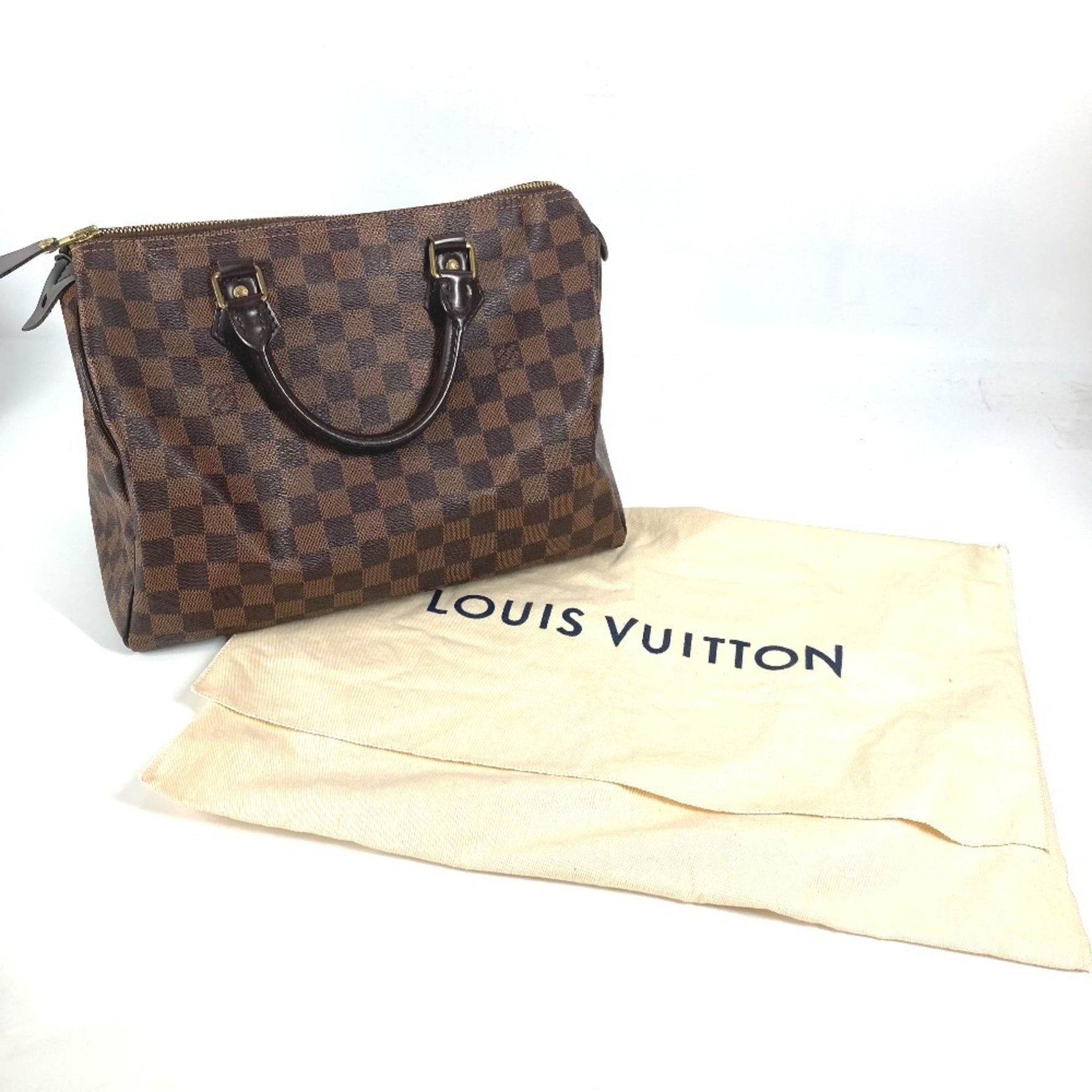 LOUIS VUITTON Damier Speedy 30 Mini Boston Bag, Handbag, Canvas, Women's, Ebene, Brown