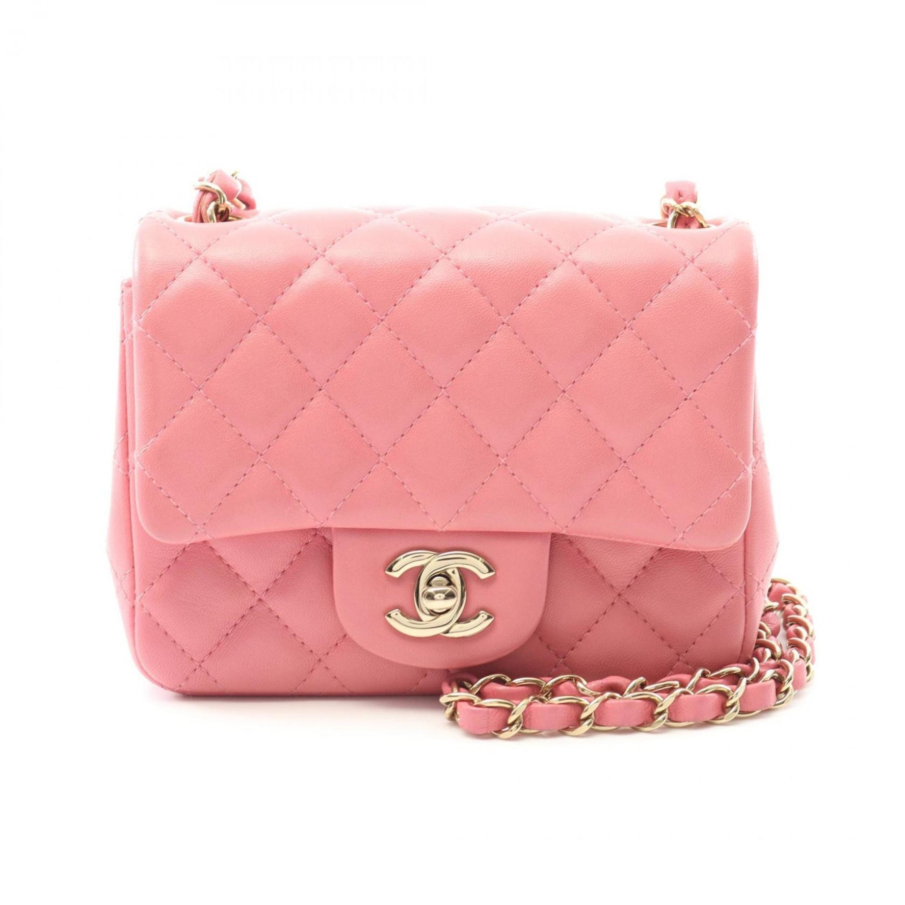 CHANEL Mini Matelasse Shoulder Bag Lambskin (Sheepskin)