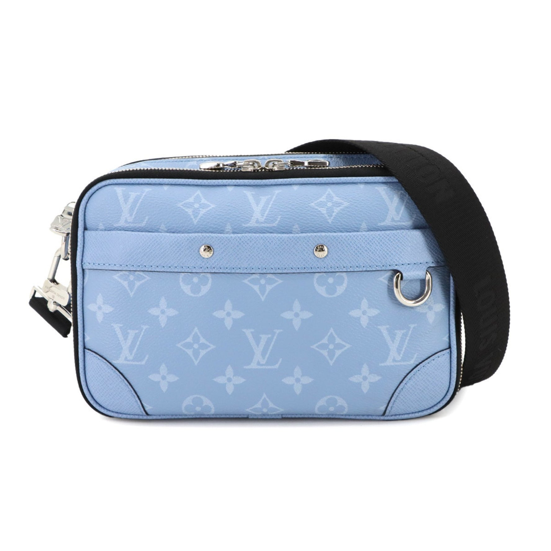 Louis Vuitton Taigarama Alpha Shoulder Bag in Blue Ciel, RFID Messenger