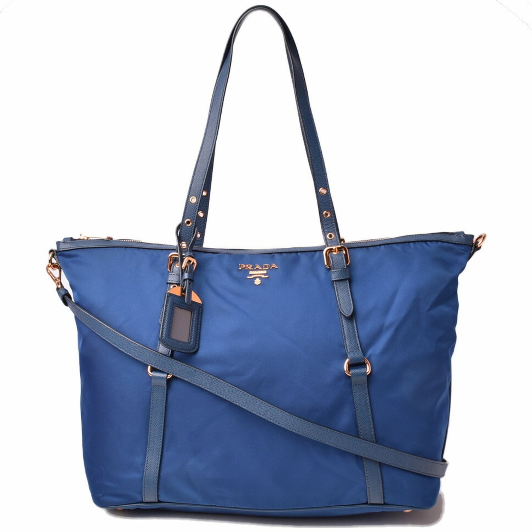 Prada Shoulder Bag Tote TESSUTO BLUETTE