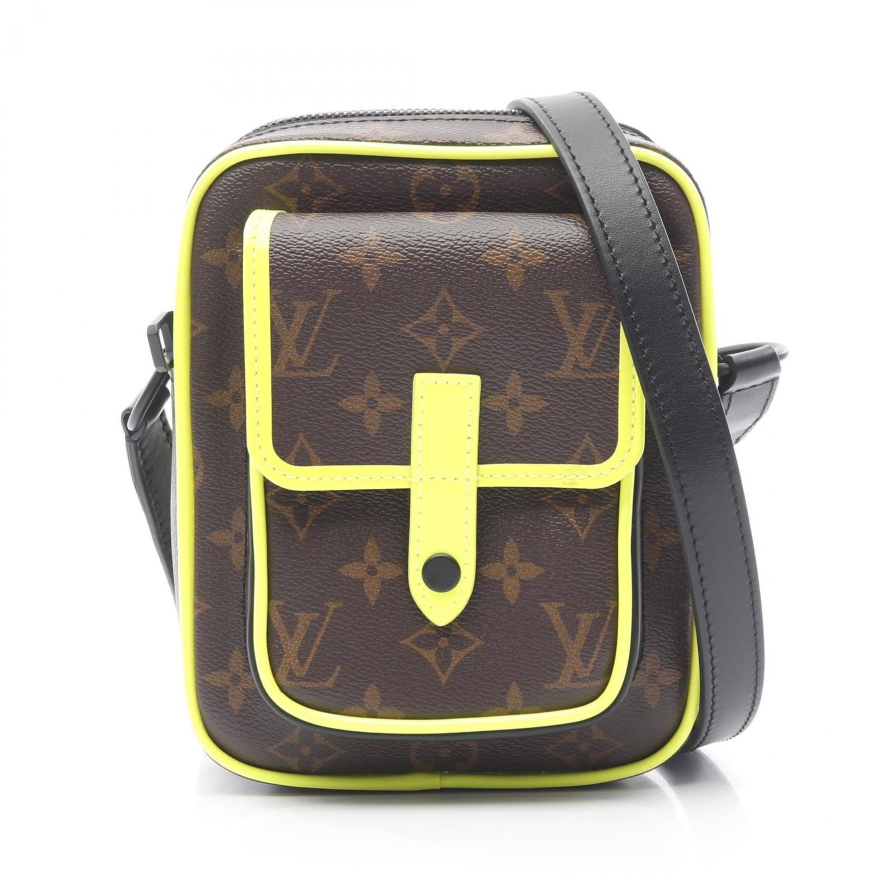 Louis Vuitton Christopher Wearable Wallet Monogram Macassar Shoulder Bag Coated Canvas Leather Men's Brown Green Black