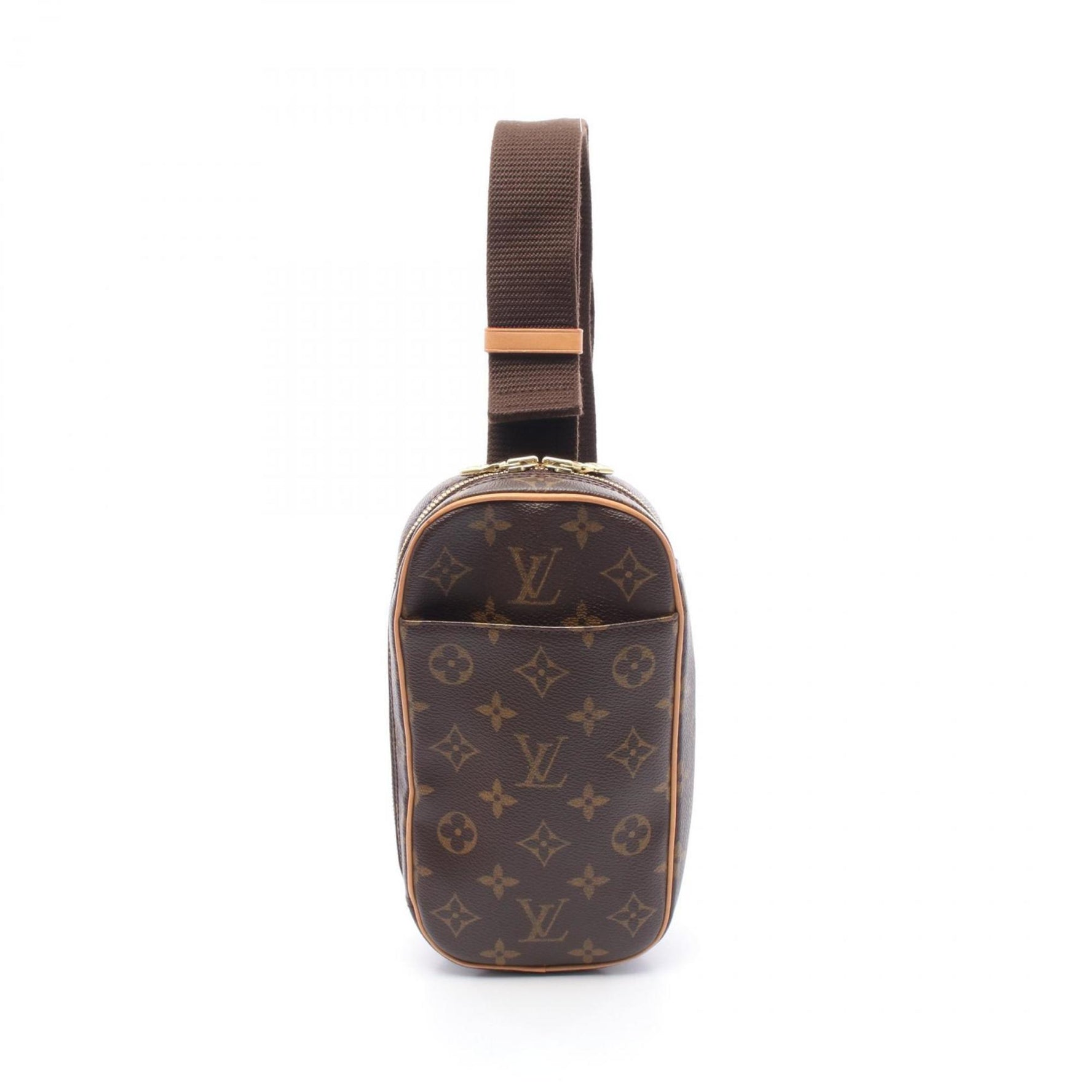 Louis Vuitton Pochette Ganju Monogram Waist Bag/Body Bag, Coated Canvas and Leather, Brown, Women