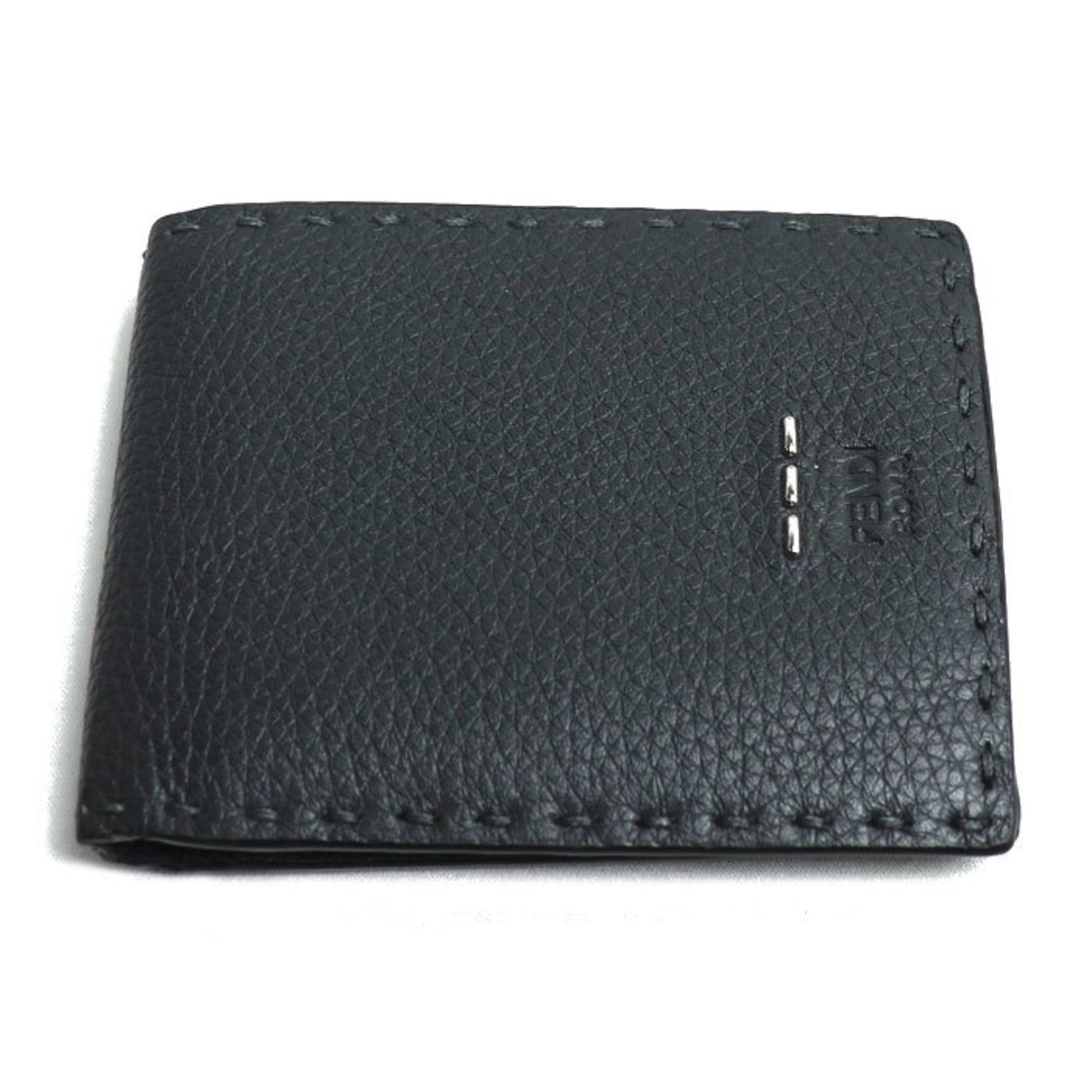 FENDI Selleria Bi-fold Wallet Grey