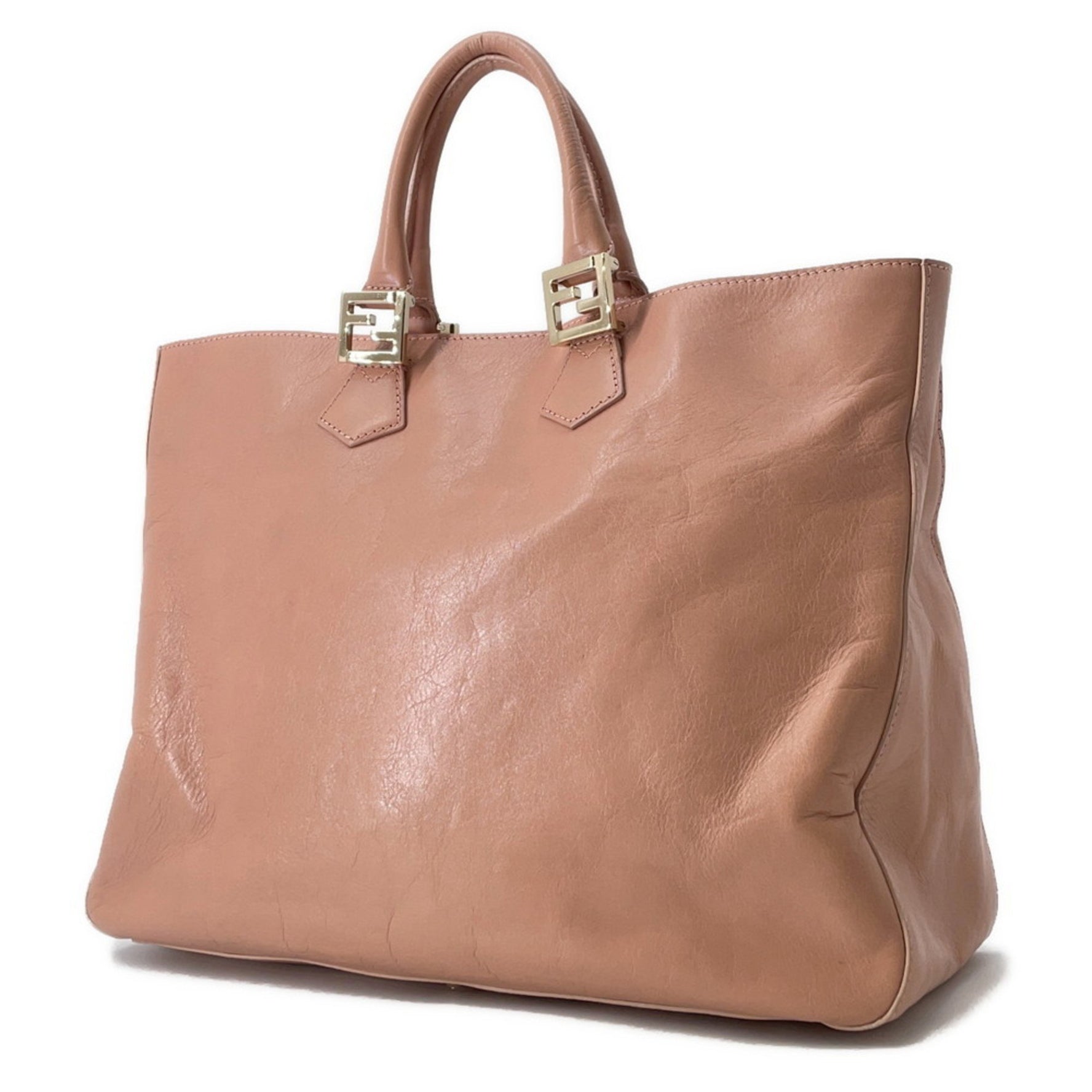 Fendi FF leather tote bag