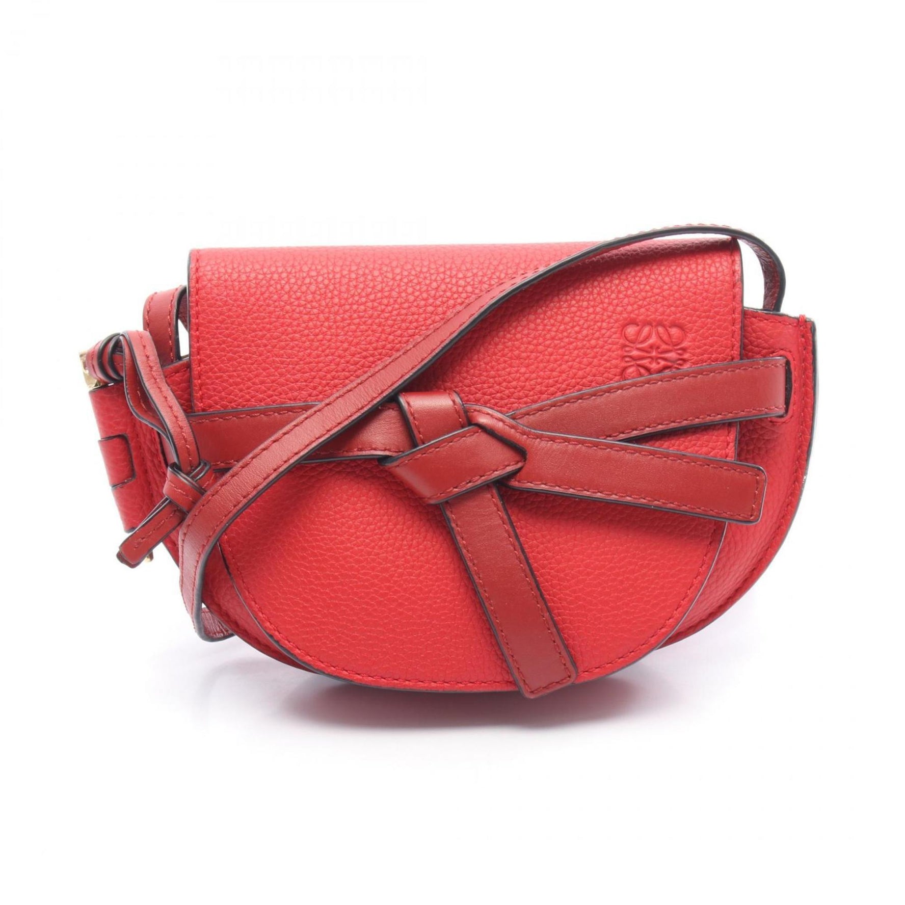 LOEWE Gate Bag Mini Shoulder Bag, Leather, Red