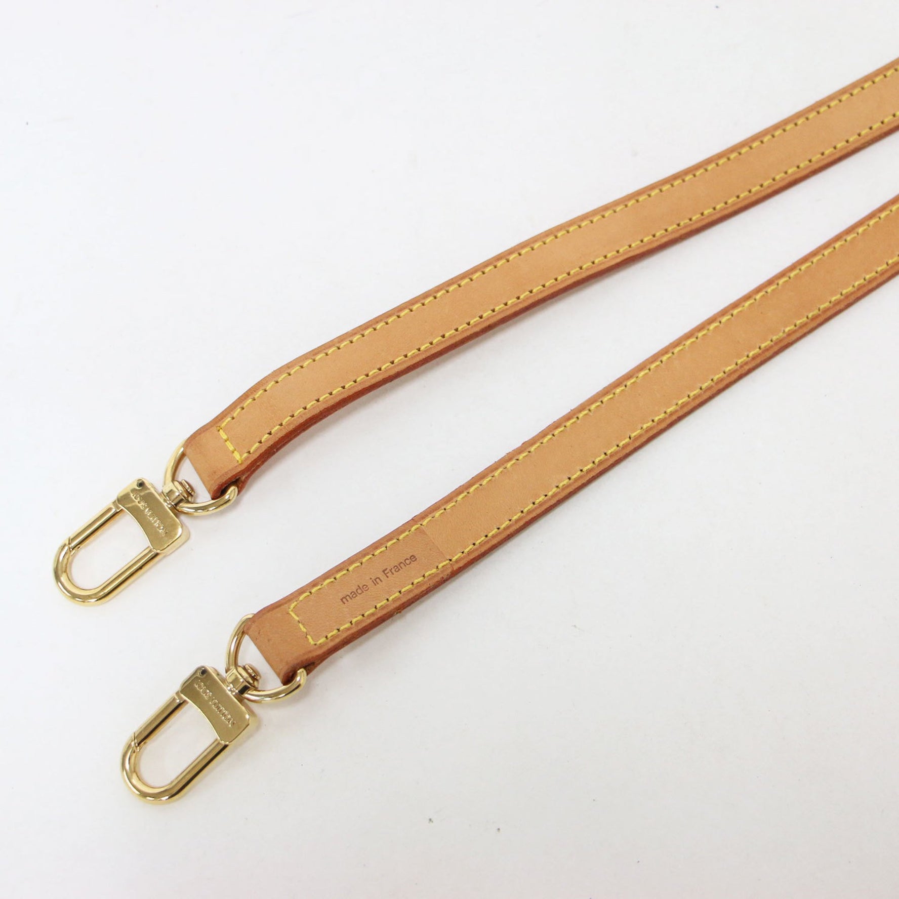 LOUIS VUITTON Louis Vuitton Leather Strap Belt, Natural Leather