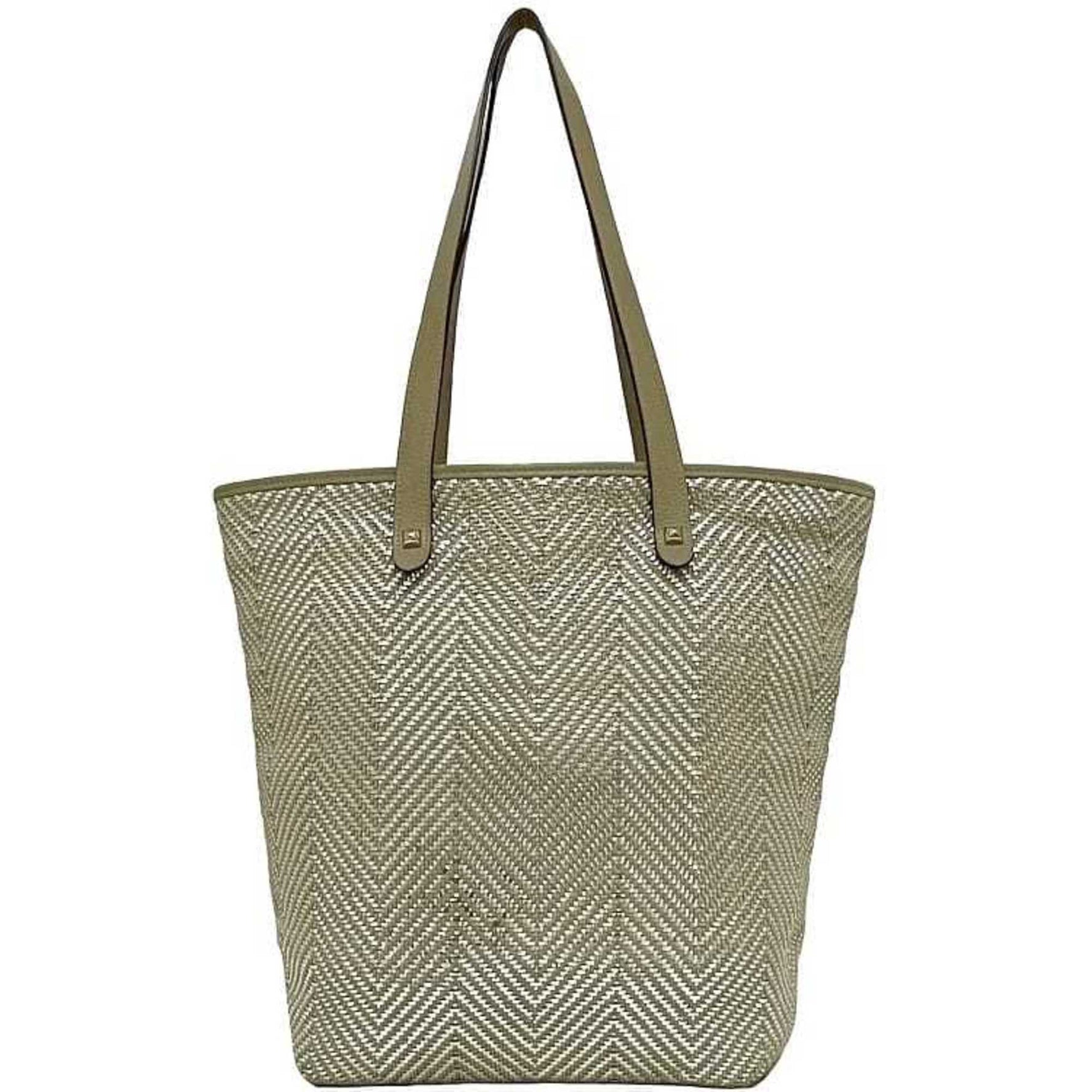 Hermes Tote Bag Chennai MM ec-23011 Beige Silver Etoupe Leather Polyester HERMES Women's Men's Color Genuine