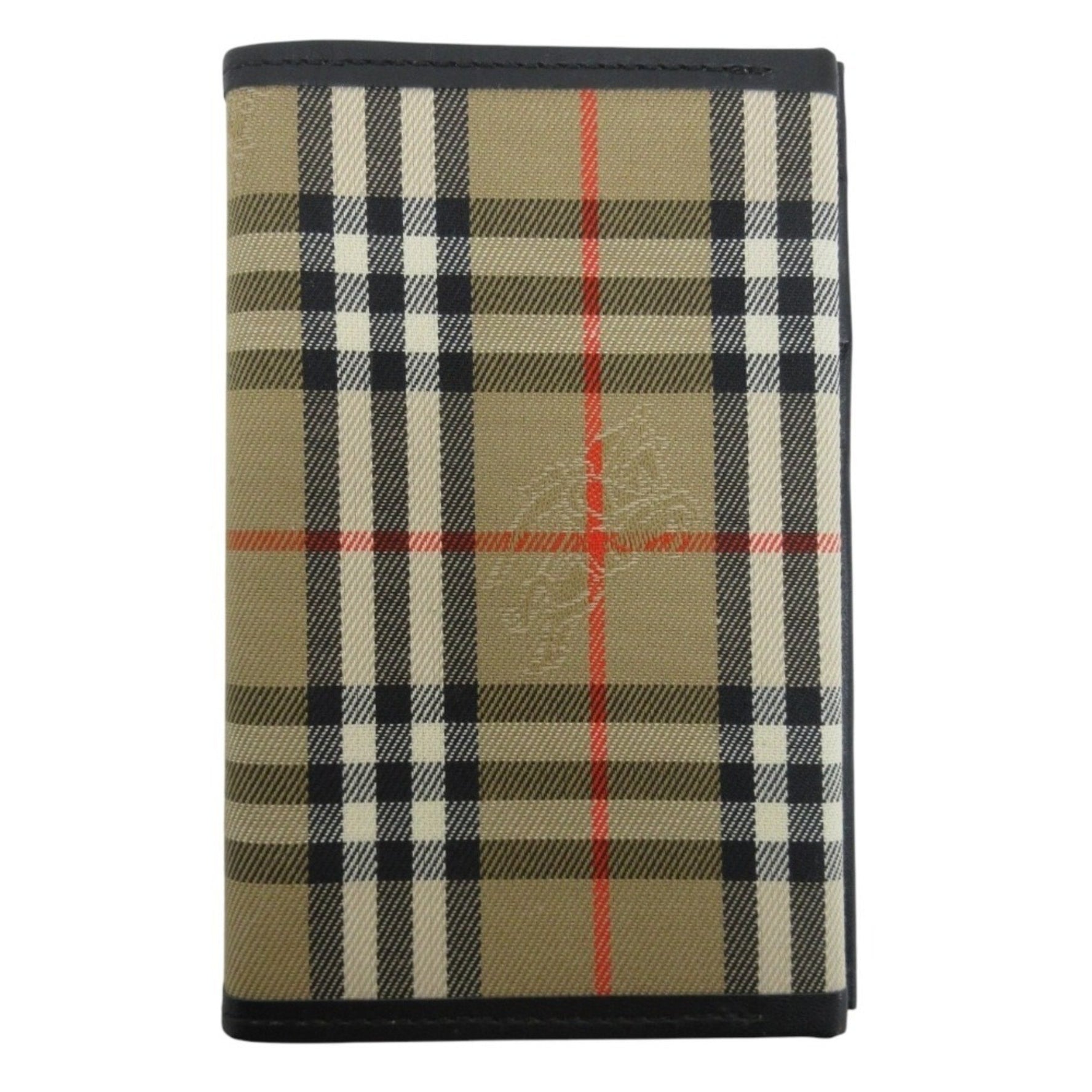 BURBERRY Nova Check Mini System Organizer Business Card Holder/Card Case Beige