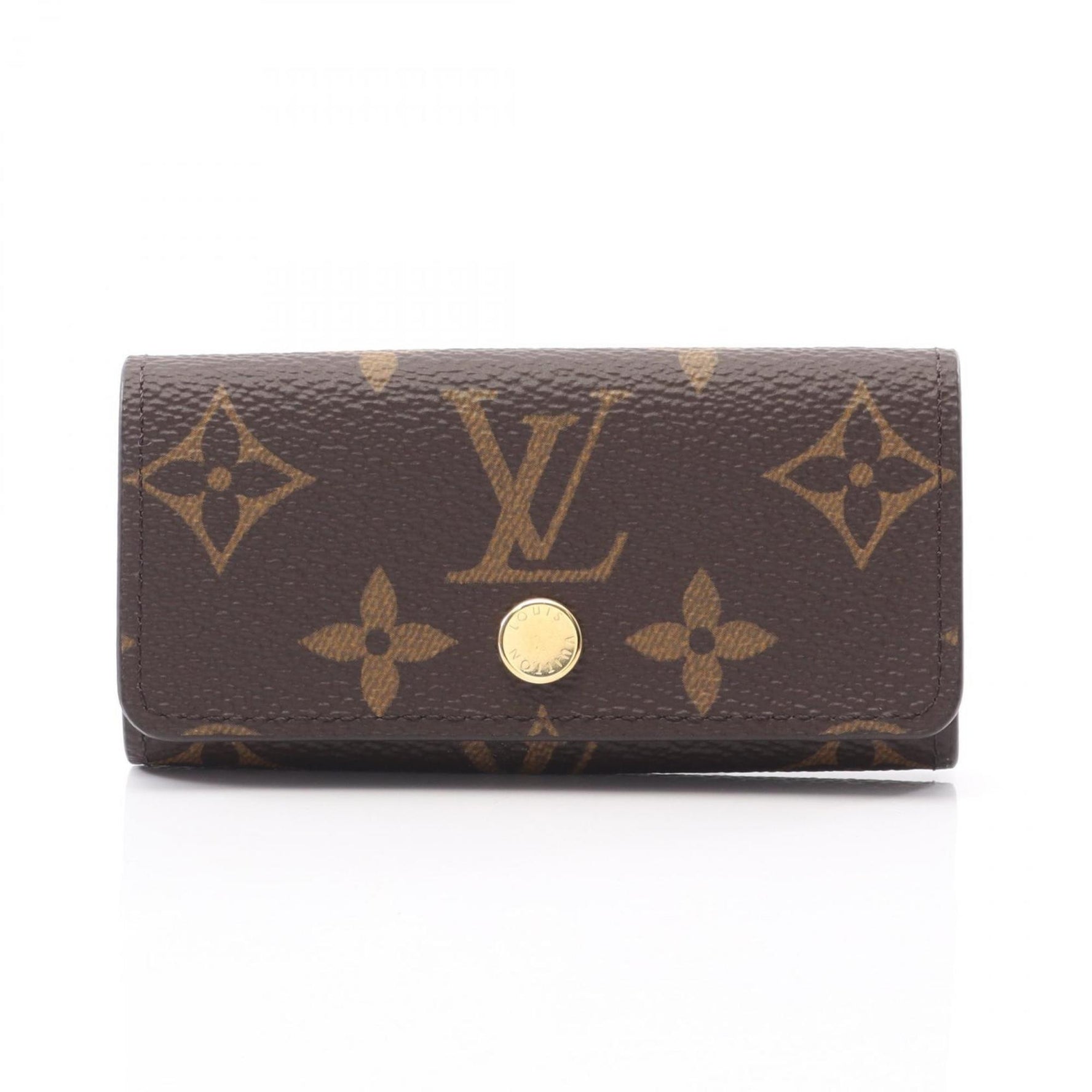 Louis Vuitton Multicle 4 Key Case, PVC Coated Canvas, Monogram, Brown