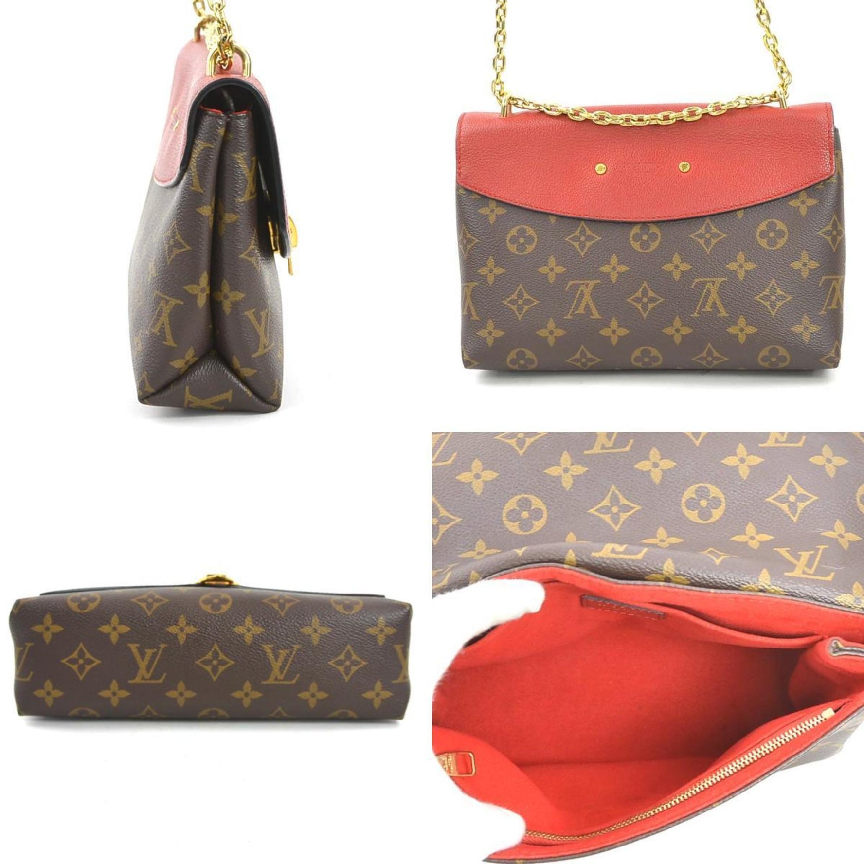 Louis Vuitton Shoulder Bag Monogram Saint Placide Canvas Leather Cerise Women's M43713 90037g
