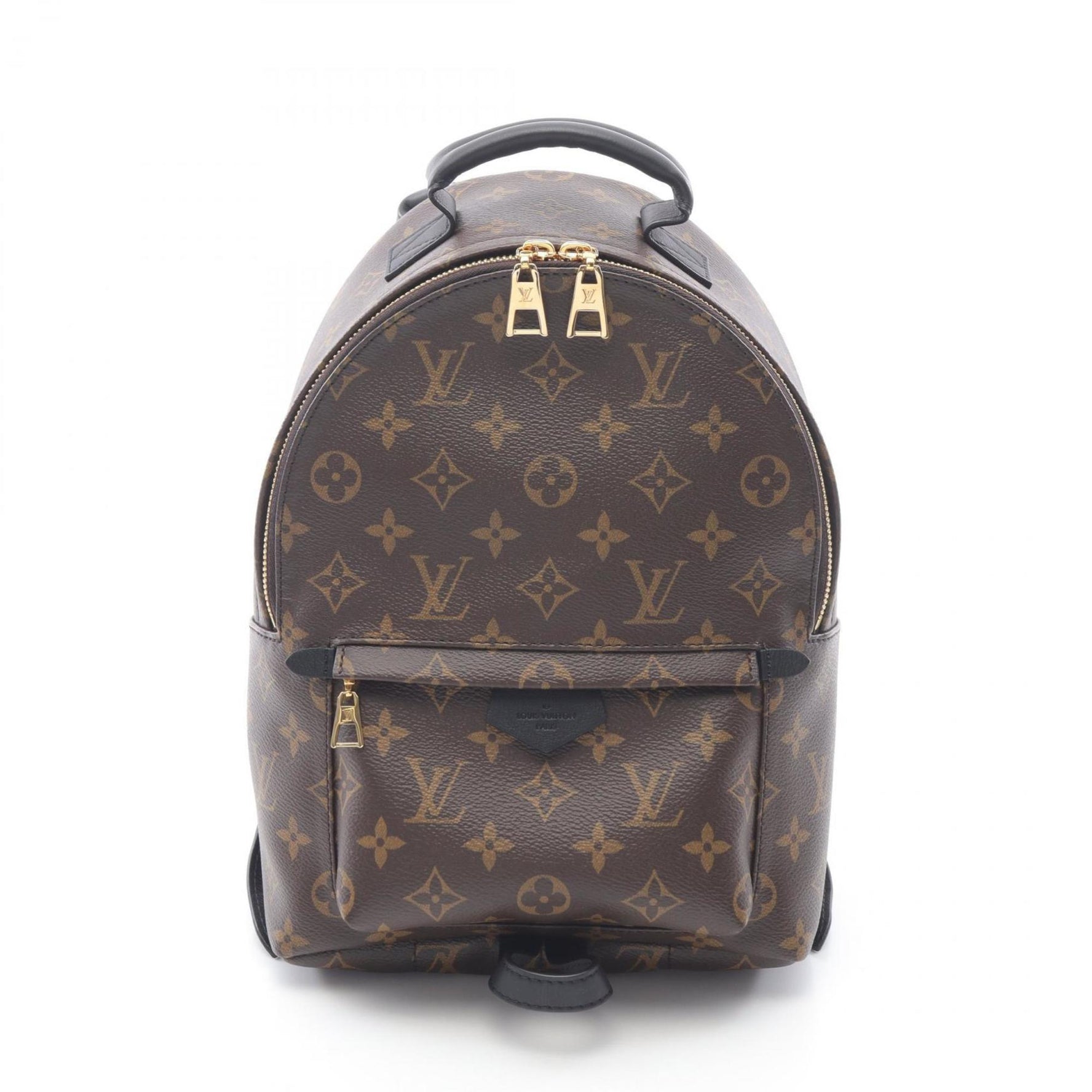 Louis Vuitton Palm Springs Backpack PM, Coated Canvas and Leather Monogram Backpack, Brown Black