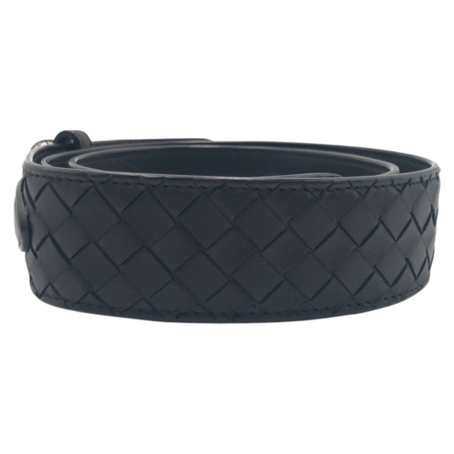 BOTTEGA VENETA Bottega Veneta Intrecciato Black Silver Leather