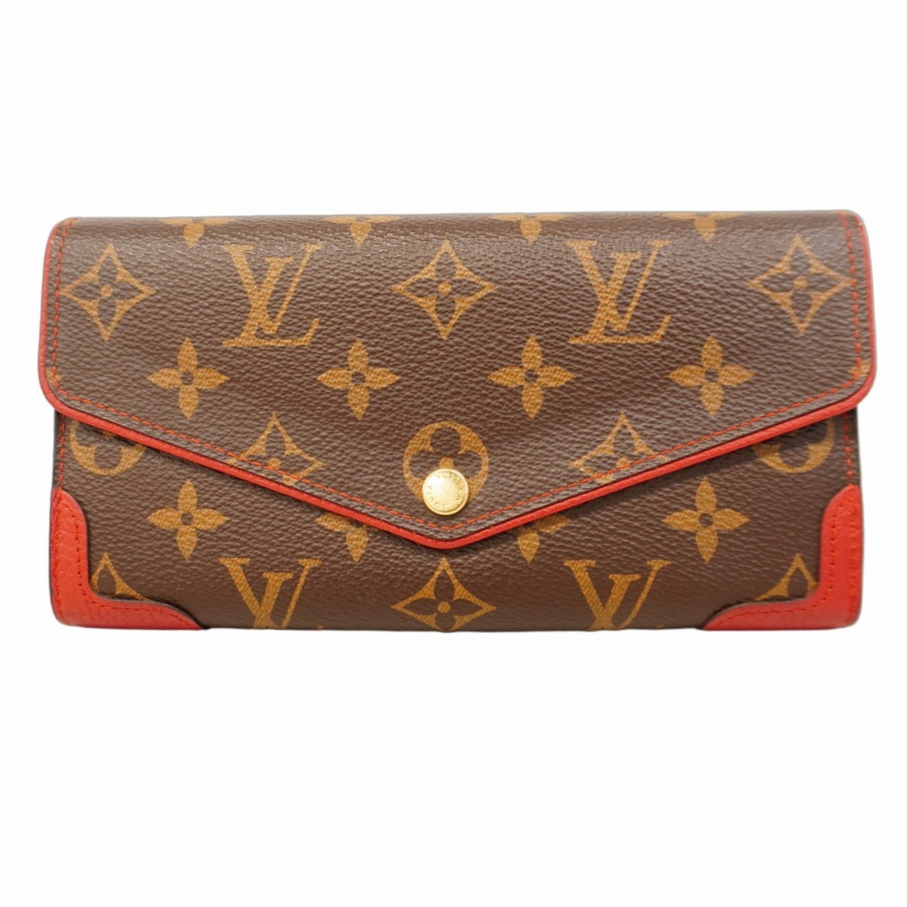 Louis Vuitton Monogram Retiro Portefeuille Sarah Long Wallet M41951 Brown, Women's