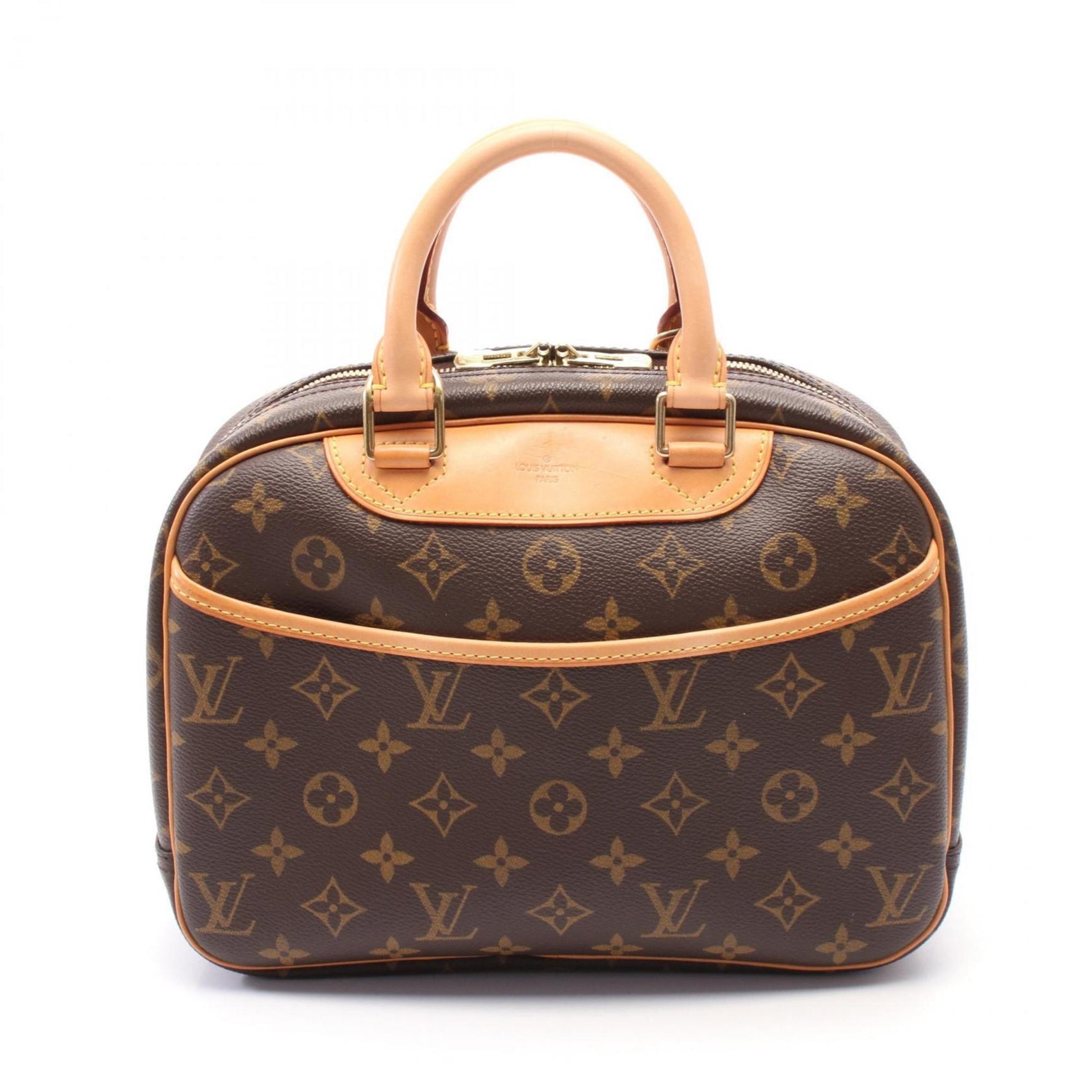 Louis Vuitton Trouville Handbag Coated Canvas Leather Monogram