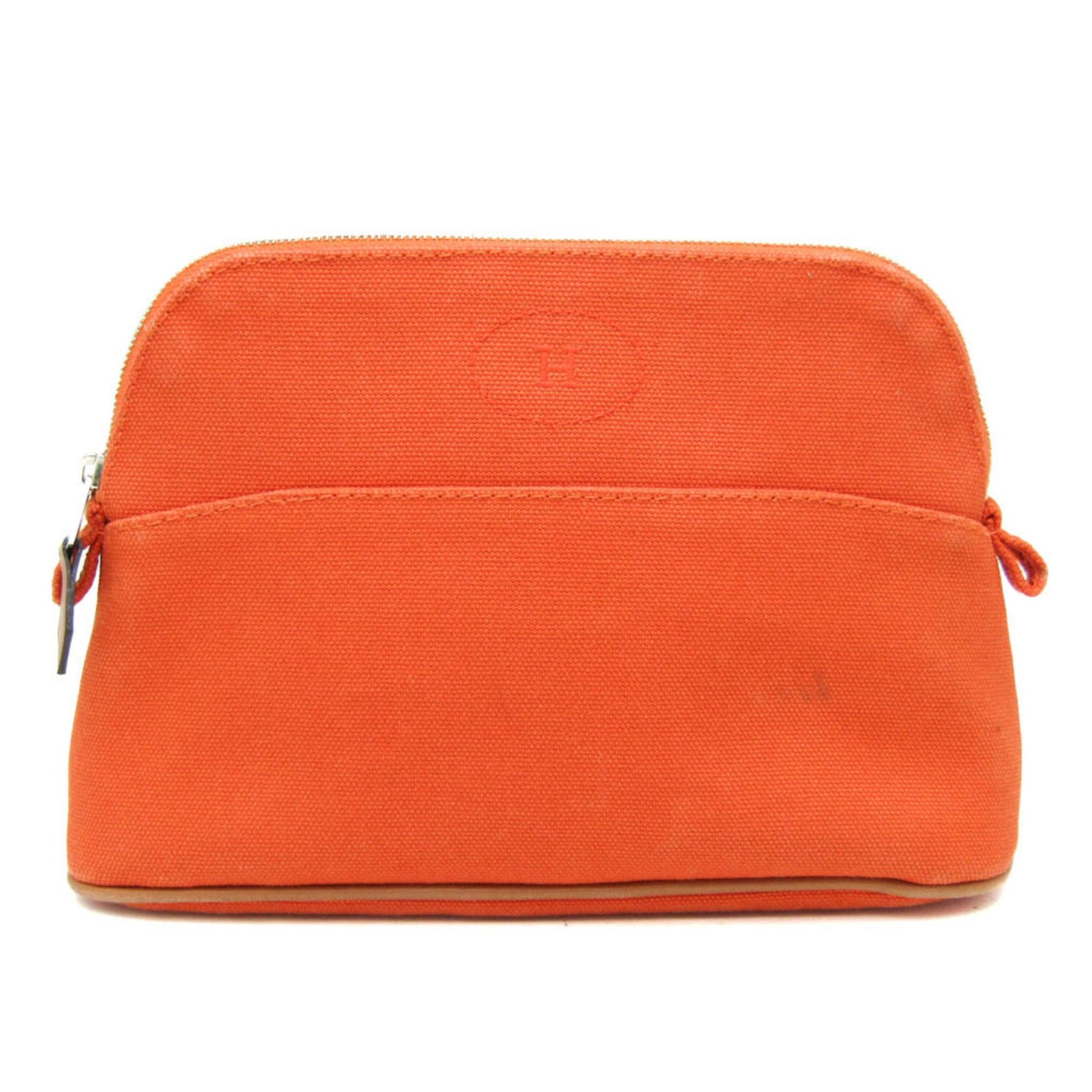 Hermes Bolide Mini 20 Men,Women Cotton Pouch Orange