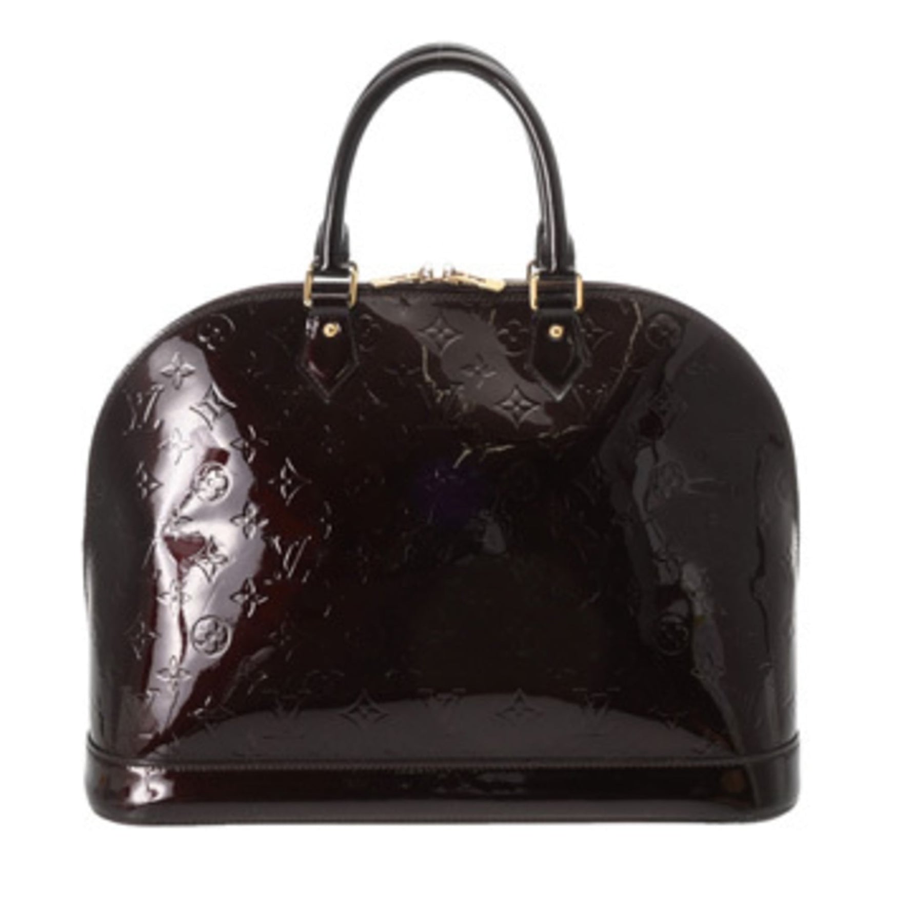 LOUIS VUITTON Monogram Vernis Alma GM Amaranth Handbag, Condition: B, Pre-owned, Ginzo