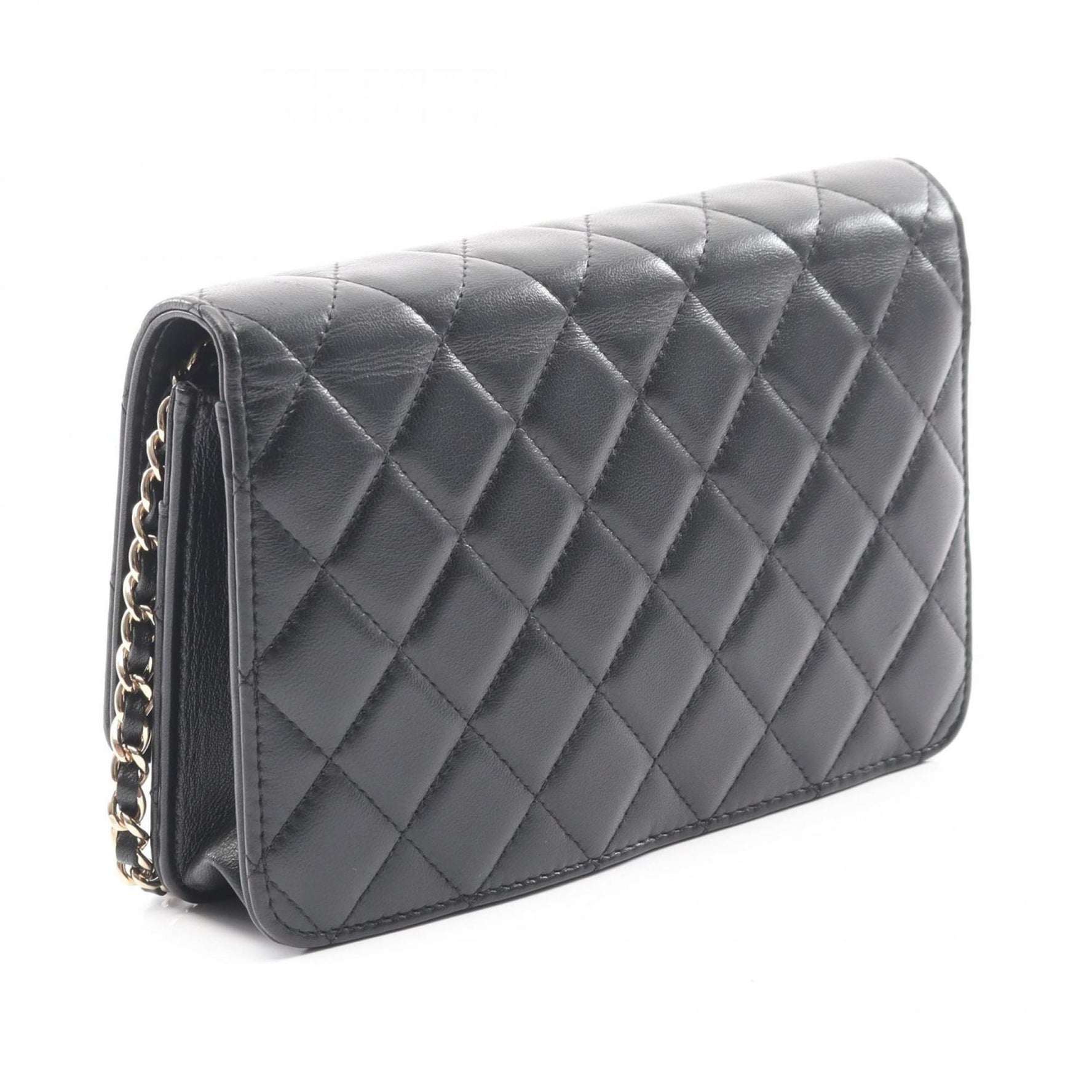 CHANEL Matelasse Camellia Shoulder Bag, Lambskin Leather