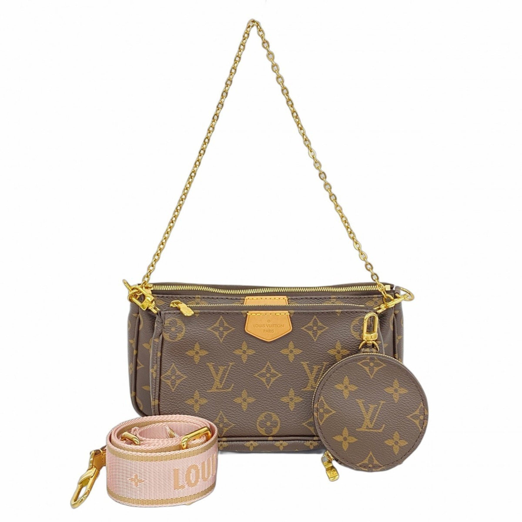Louis Vuitton Monogram Multi Pochette Accessoires Shoulder Bag Rose Clair