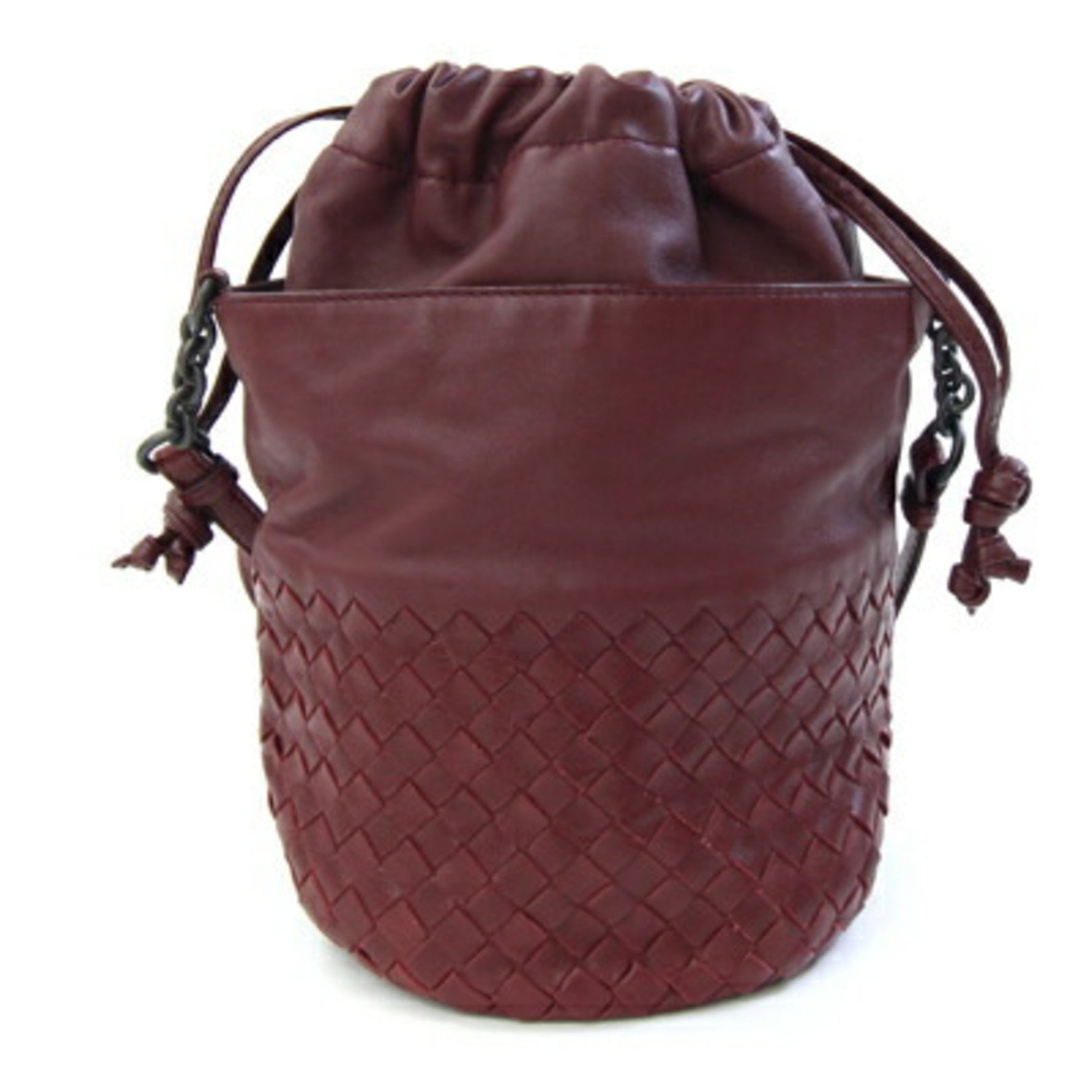 Bottega Veneta Intrecciato Leather Shoulder Bag with Chain Crossbody