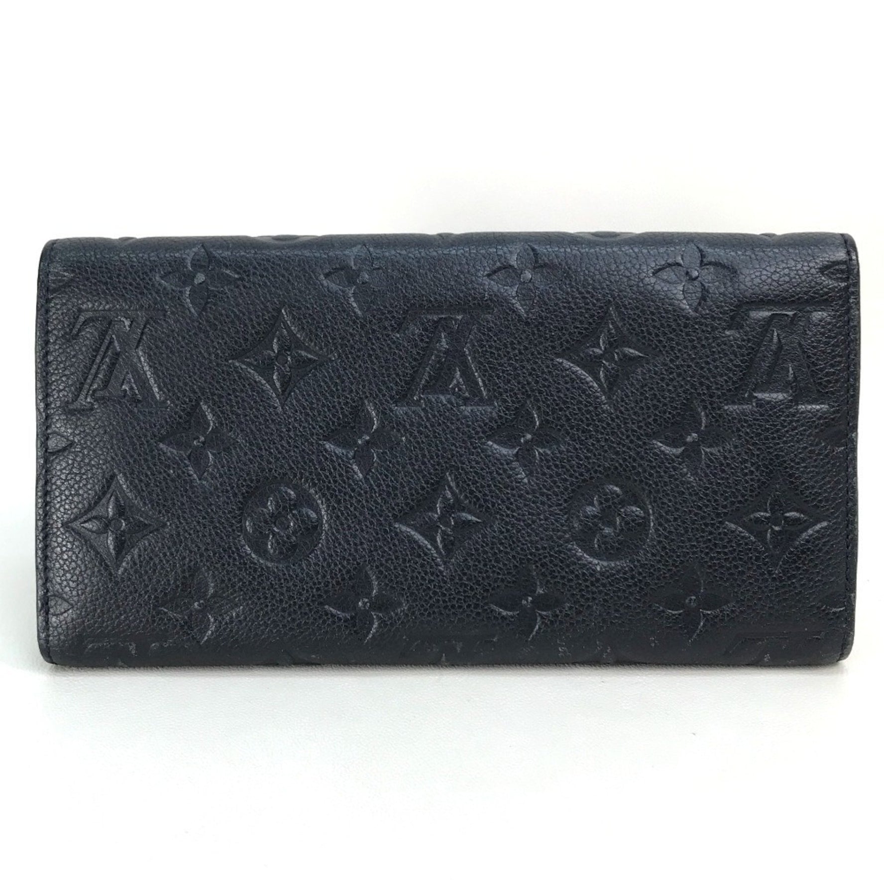 LOUIS VUITTON M60258 Monogram Empreinte Portefeuille Virtuose Long Wallet Leather Women's Infini Navy