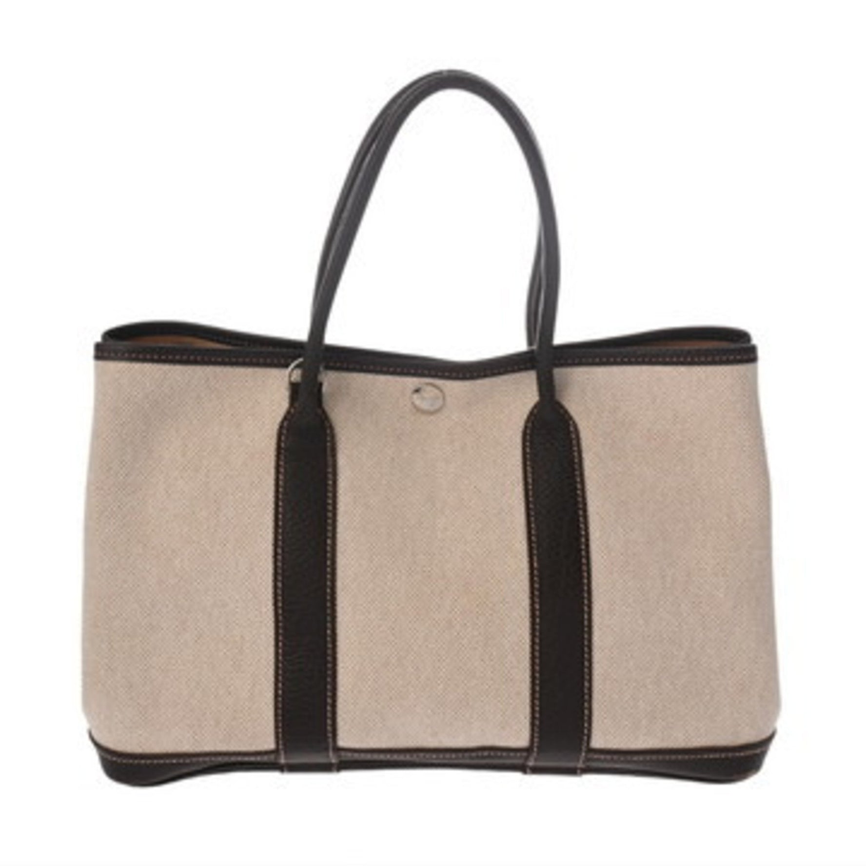 HERMES Garden Party TPM □I Stamp (circa 2005) Toile H Buffle Skipper Handbag, Condition: B, Pre-owned, Ginzo