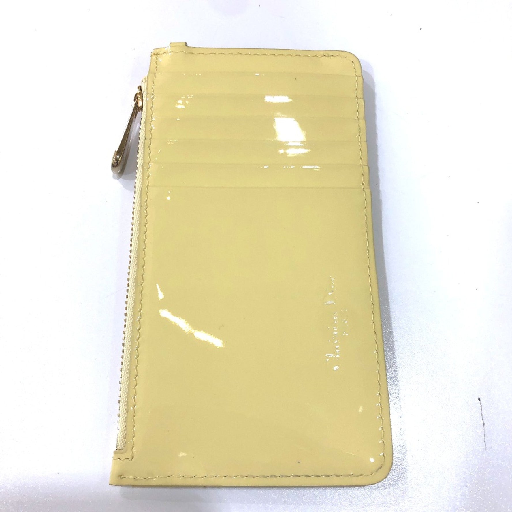 Christian Dior Cannage patent coin purse GoldHardware
