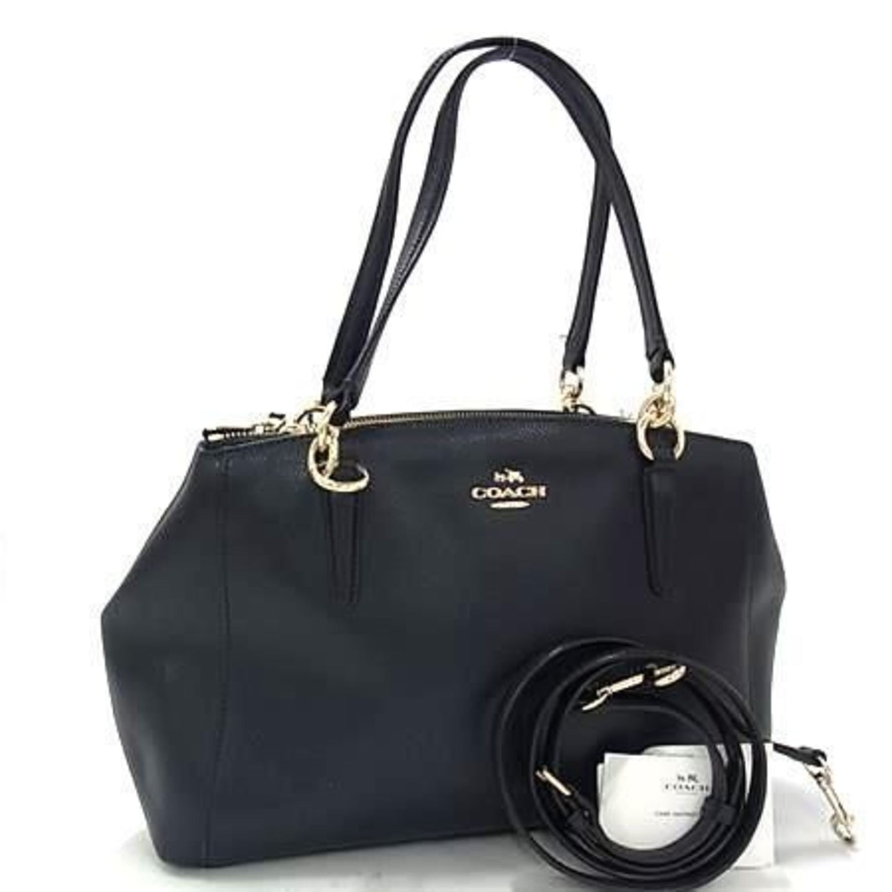 COACH Christy Carryall Leather Shoulder Bag