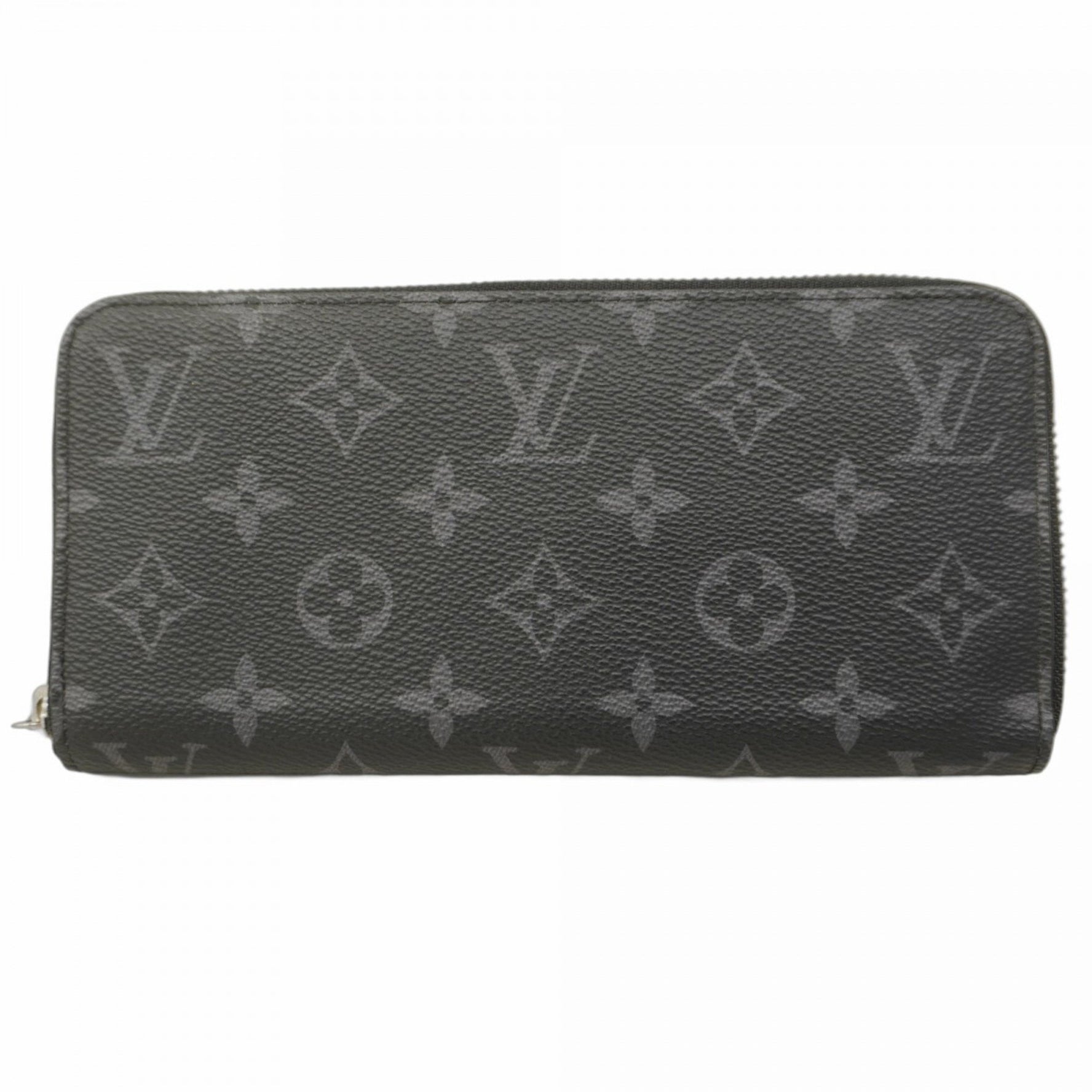 Louis Vuitton Monogram Eclipse Zippy Wallet Horizontal M11611 Black Men's Long
