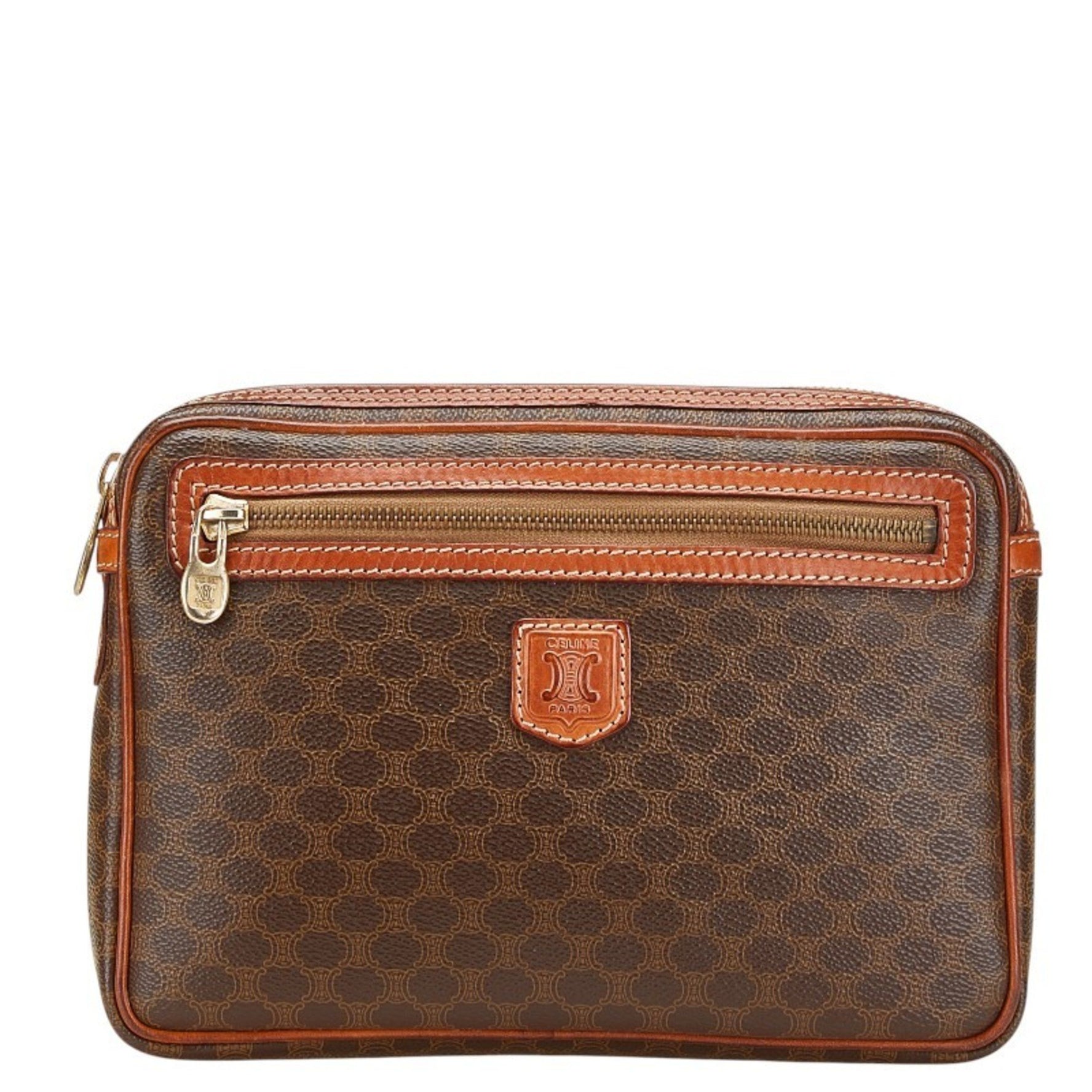 Celine Macadam Clutch Bag Leather