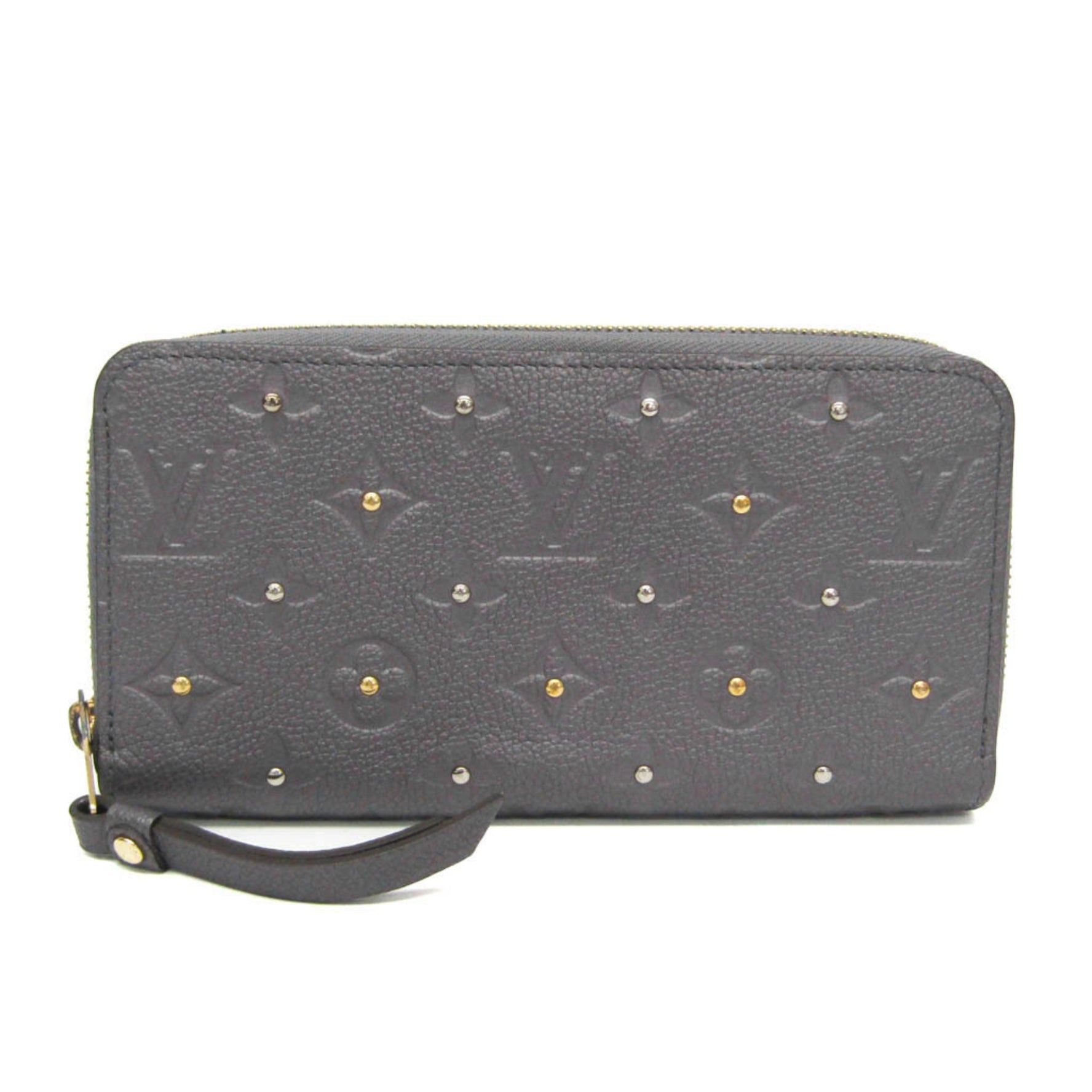 Louis Vuitton Monogram Empreinte Zippy Wallet Monogram Empreinte Studded Long Wallet (bi-fold) Silver Gray