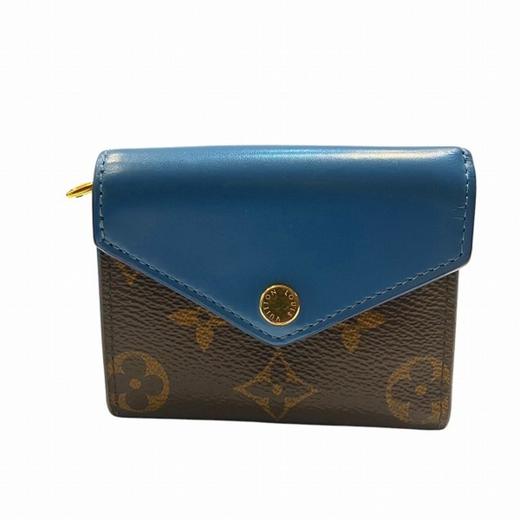 Louis Vuitton Monogram Portefeuille Zoe Blue Jean Tri-fold Wallet