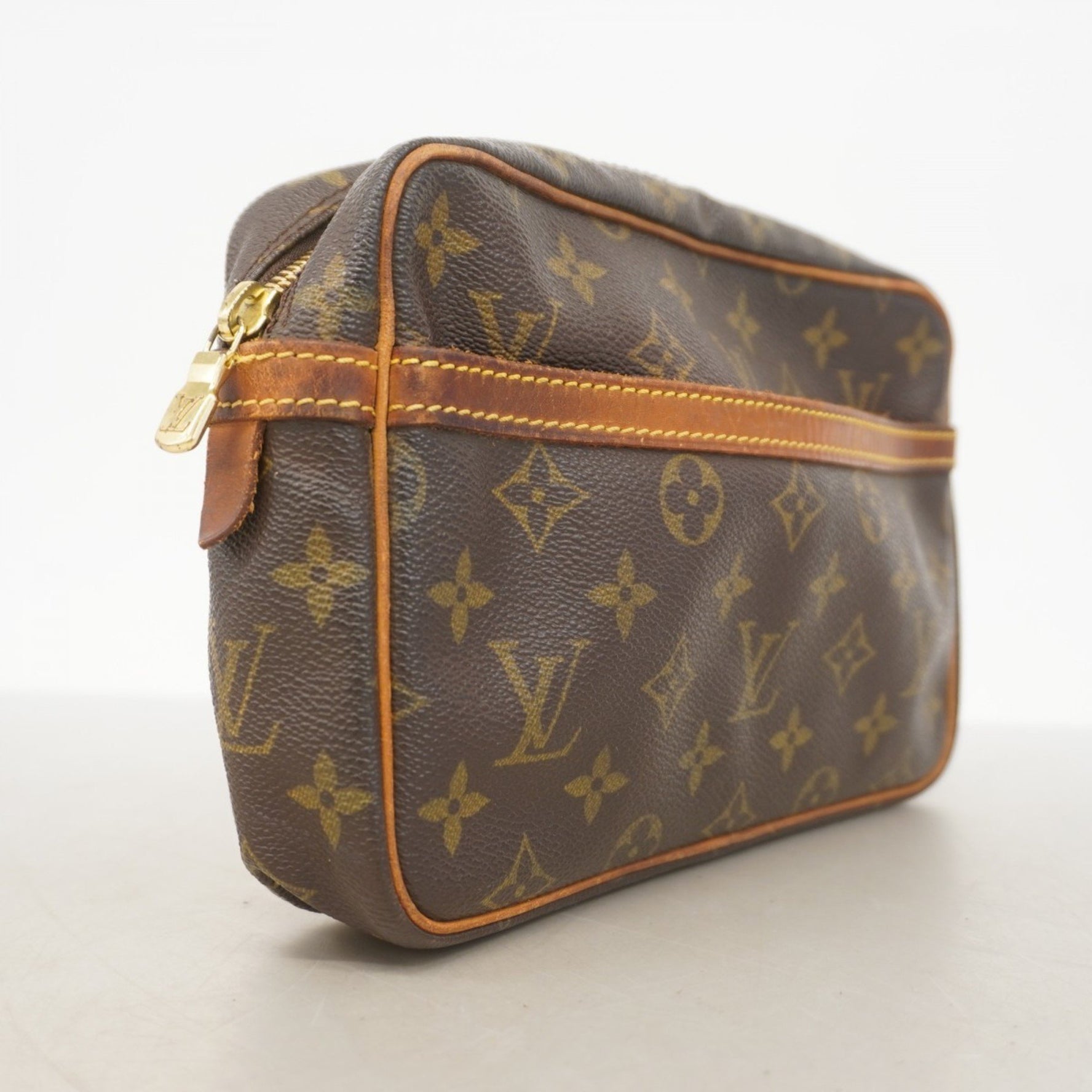 Louis Vuitton Monogram Compiègne 23 Clutch Bag M51847 Brown Men's/Women's