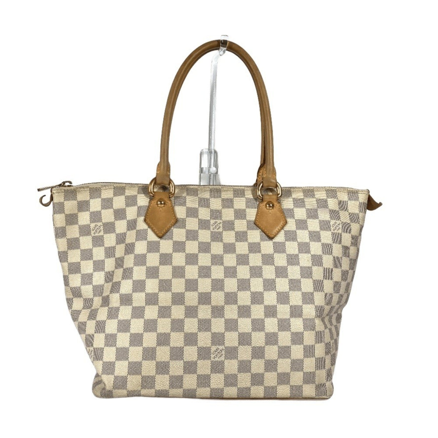 Louis Vuitton Damier Azur Saleya MM Bag Shoulder Tote Canvas