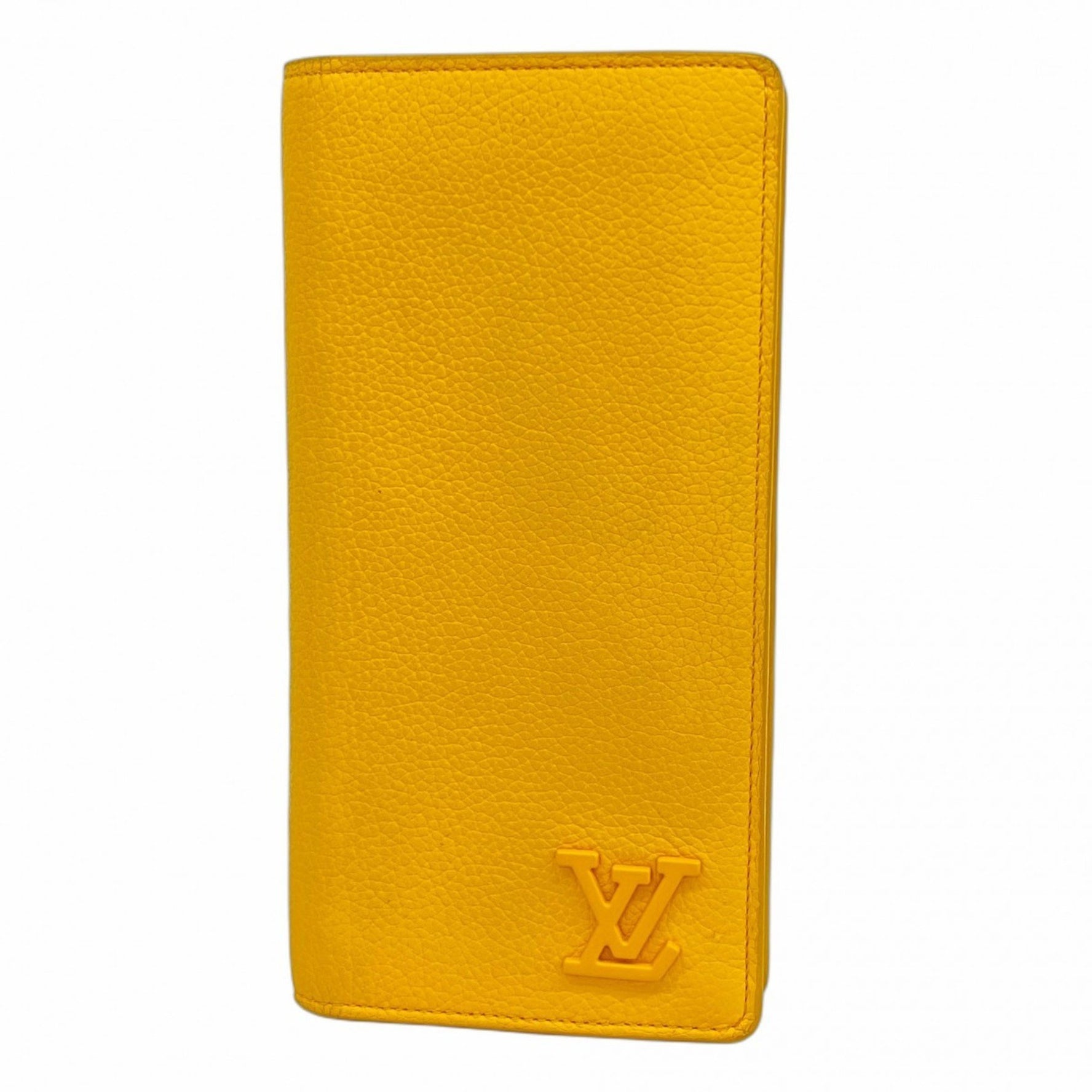 Louis Vuitton Long Wallet LV Aerogramme Portefeuille Brazza NM M81811 Saffron Men's P1126113
