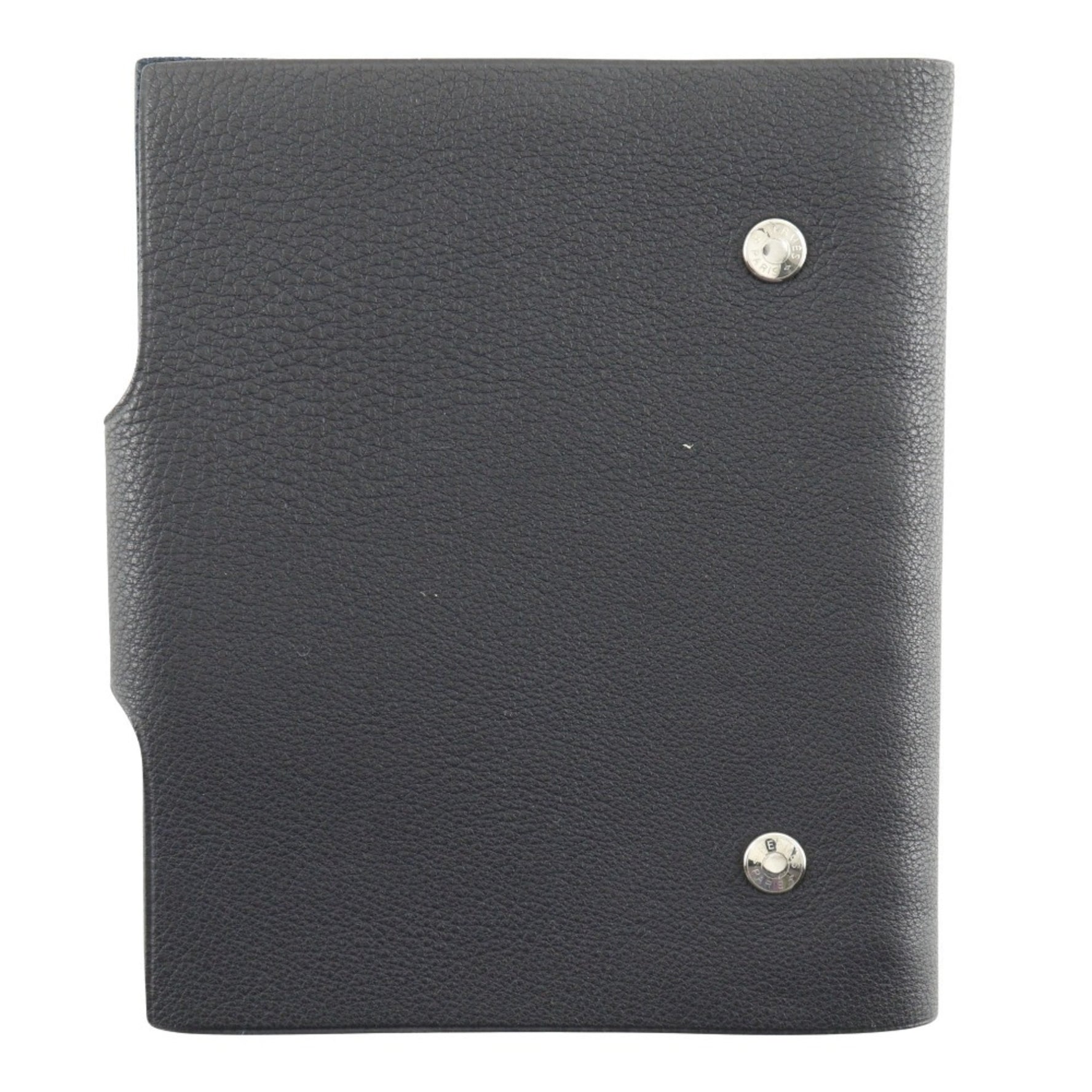 Hermes Yuris PM Planner Cover Note Togo 2002 Navy Blue □F Snap Button _