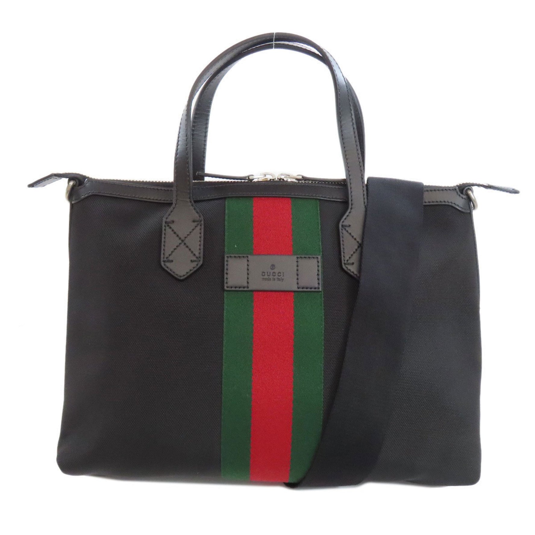 Gucci 630923 Outlet Sherry Line Handbag Canvas Leather Women's GUCCI