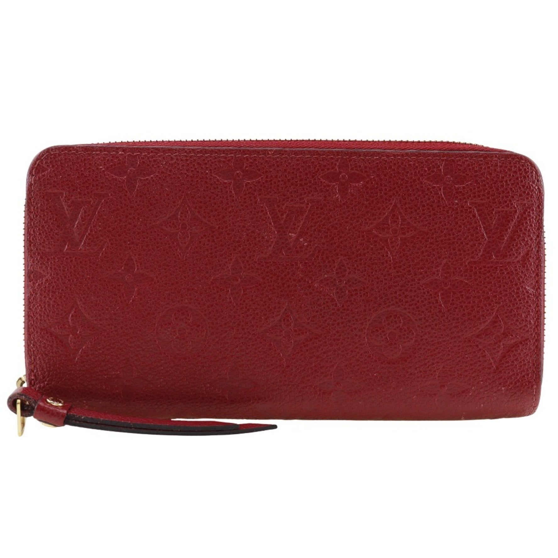 Louis Vuitton LOUIS VUITTON Zippy Wallet Long M60737 Monogram Empreinte Cerise 2019 Red SP0149 wallet for women