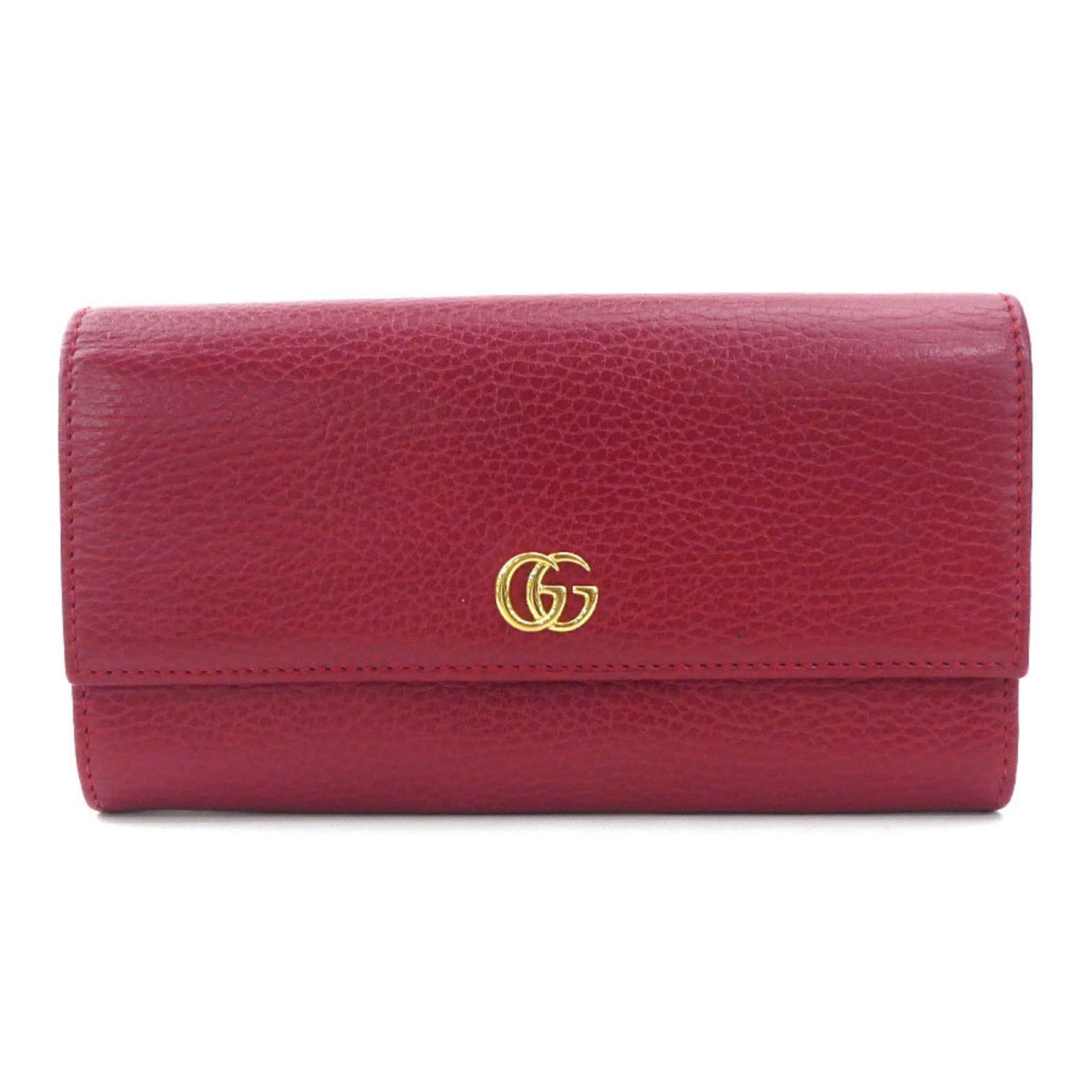 GUCCI Long Wallet GG MARMONT Leather Red Men's Women's t19598a