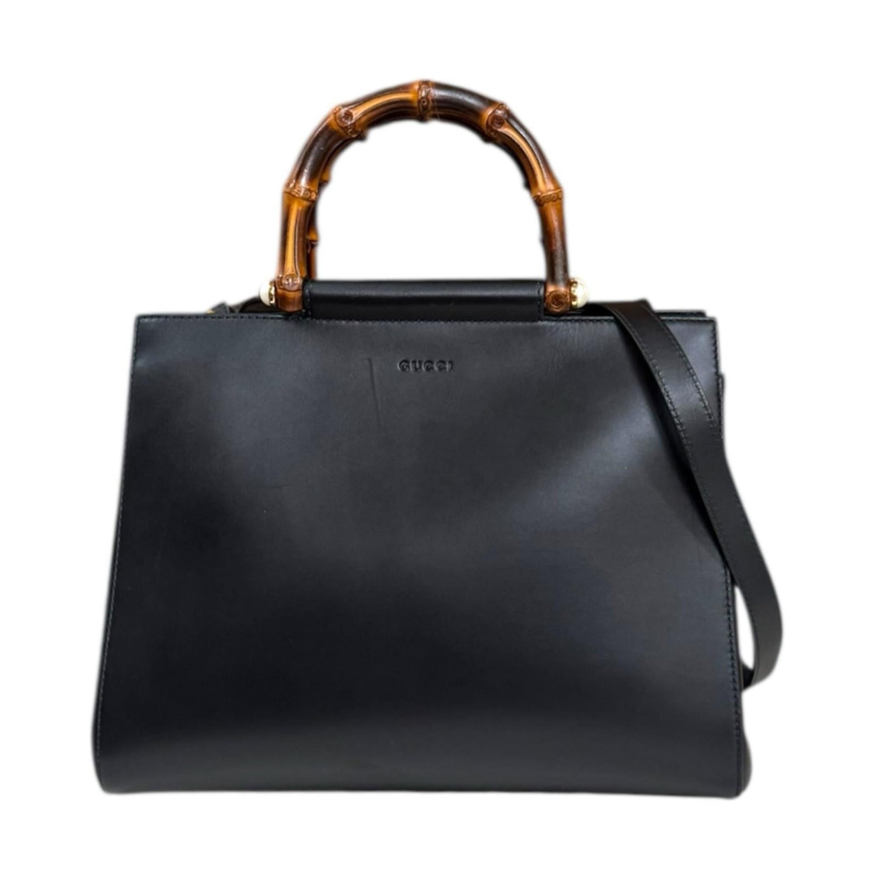 Gucci Nymphea Medium Bamboo Shoulder Bag Leather