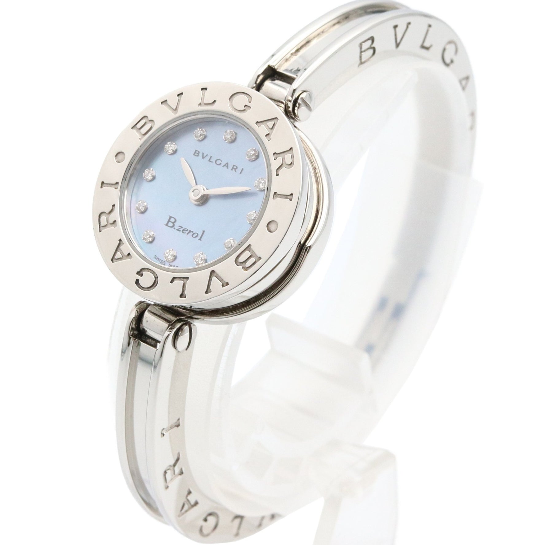 BVLGARI Watch, Stainless Steel, Blue Shell