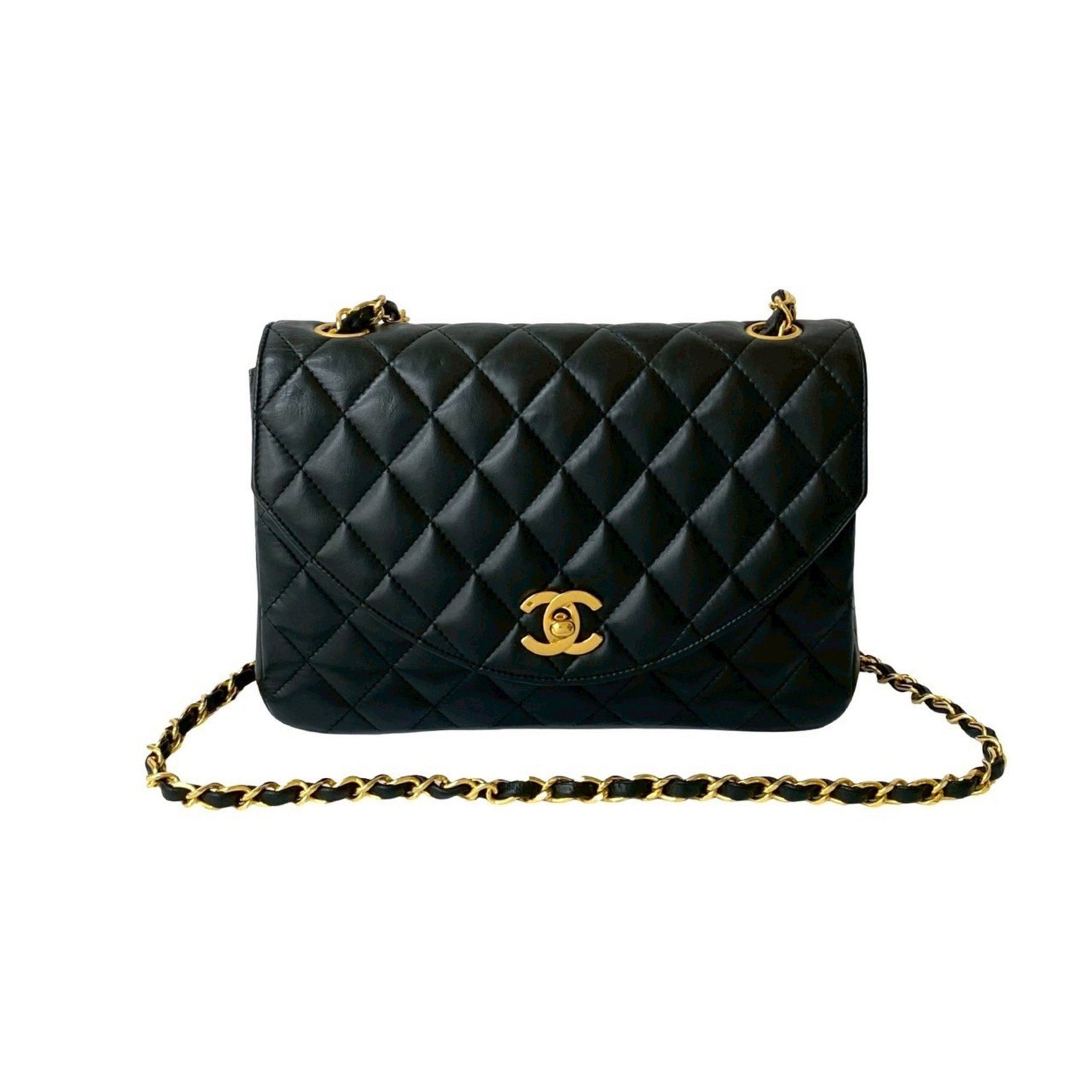 CHANEL Matelasse Coco Lambskin Leather Shoulder Bag with Chain
