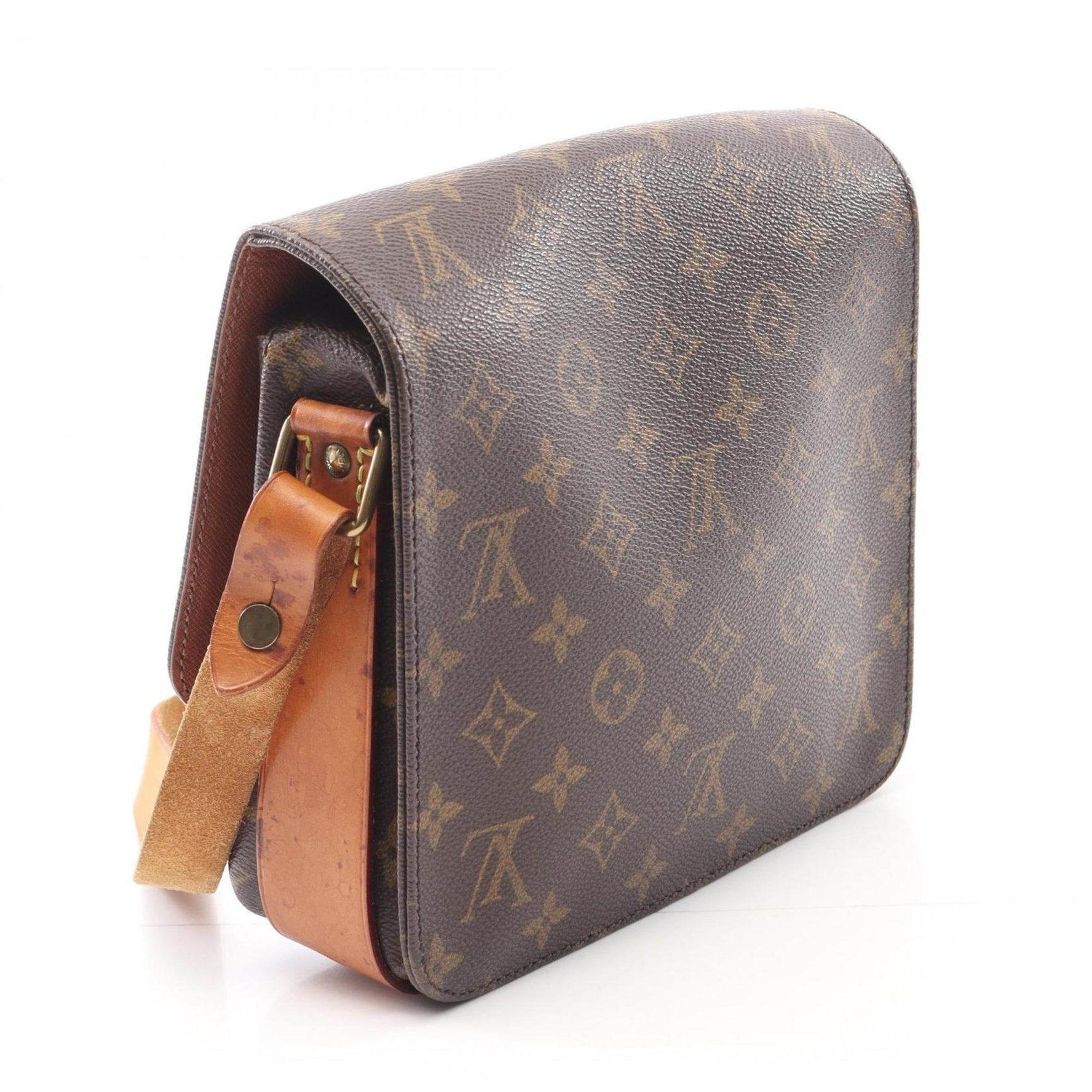 Louis Vuitton Cartesiere MM Shoulder Bag in Coated Canvas and Leather with Monogram Design