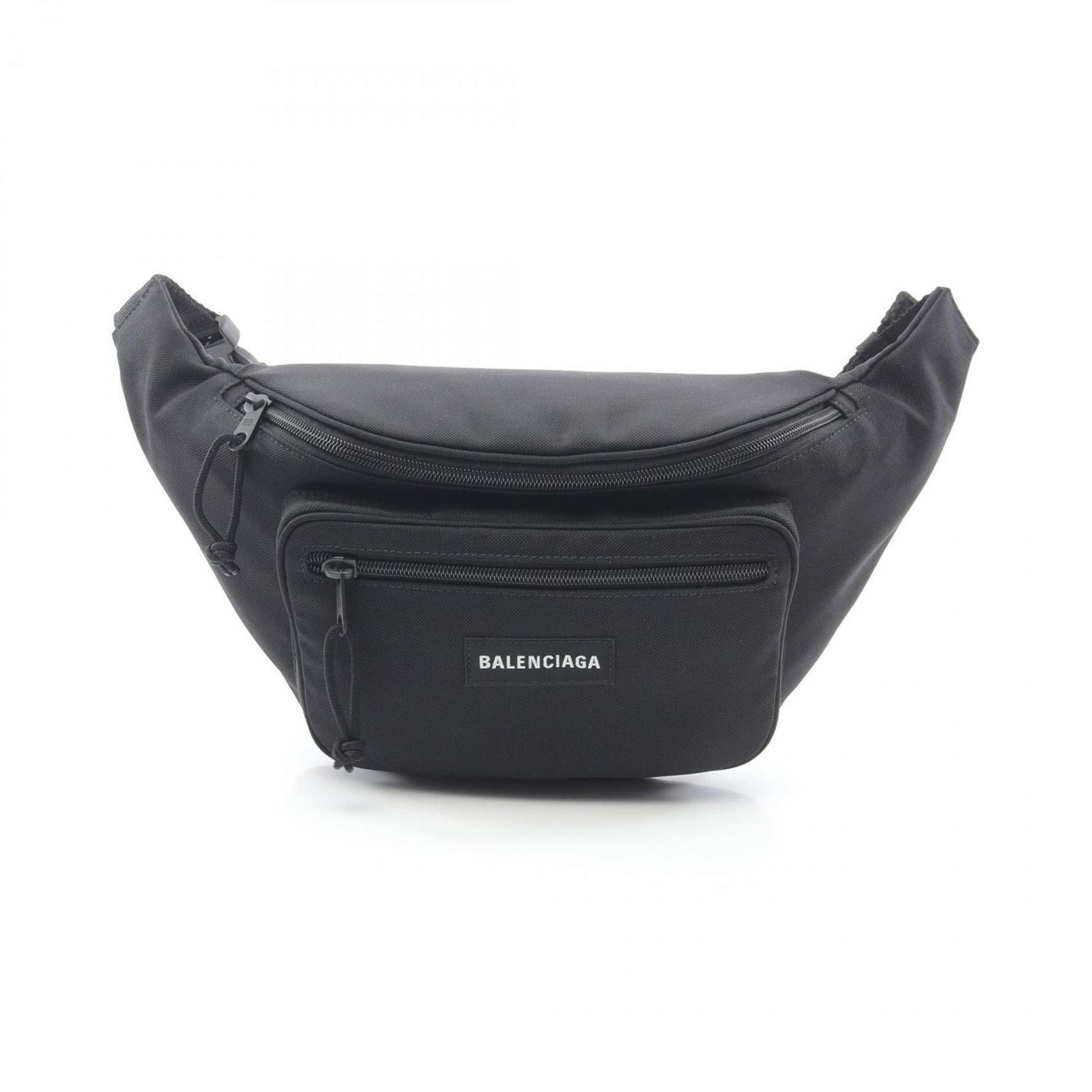 BALENCIAGA EXPLORER Waist Bag, Body Bag Canvas, Men's, Black, White, 4823892JMF71000