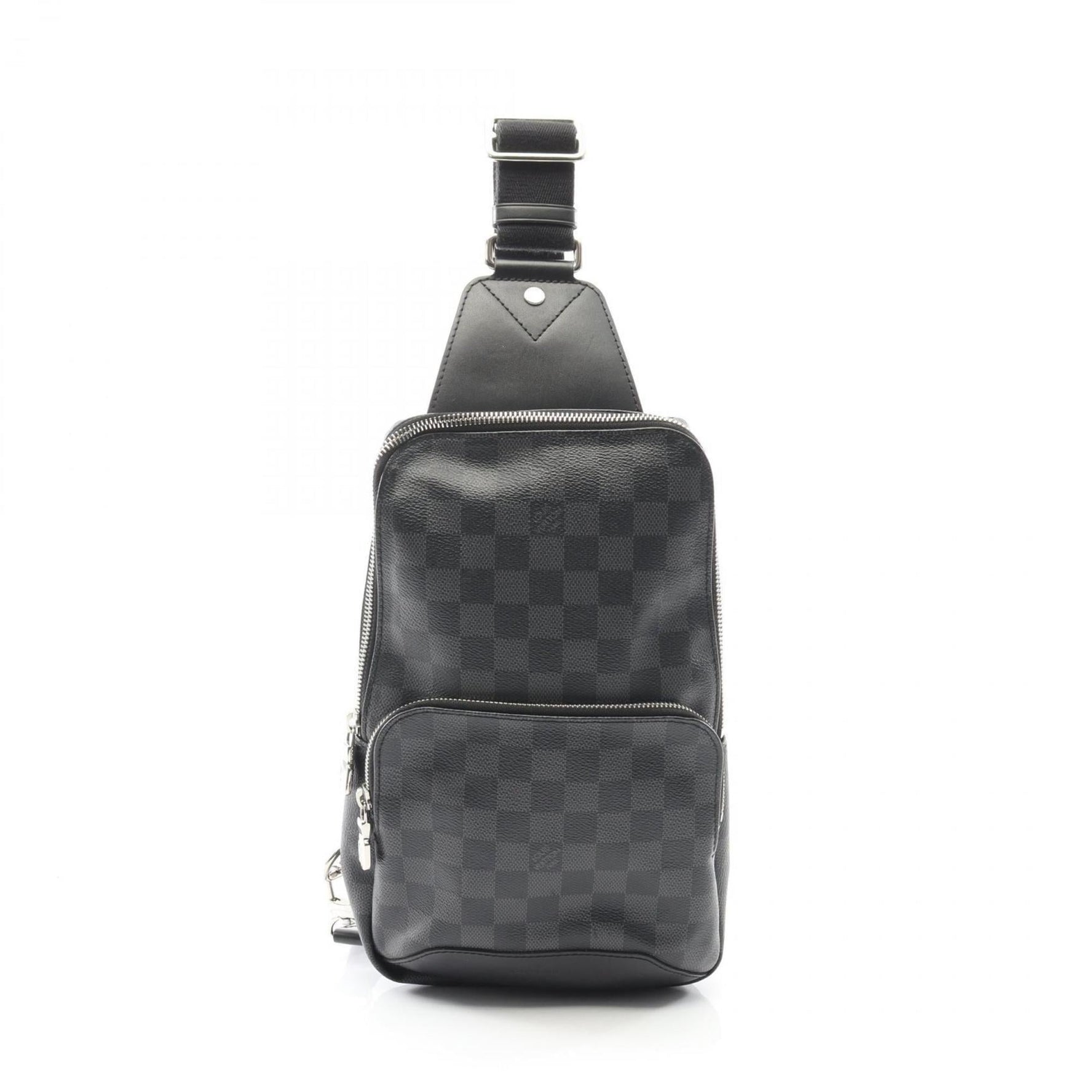 Louis Vuitton Avenue Sling Bag, Damier Graphite Waist Body Coated Canvas and Leather